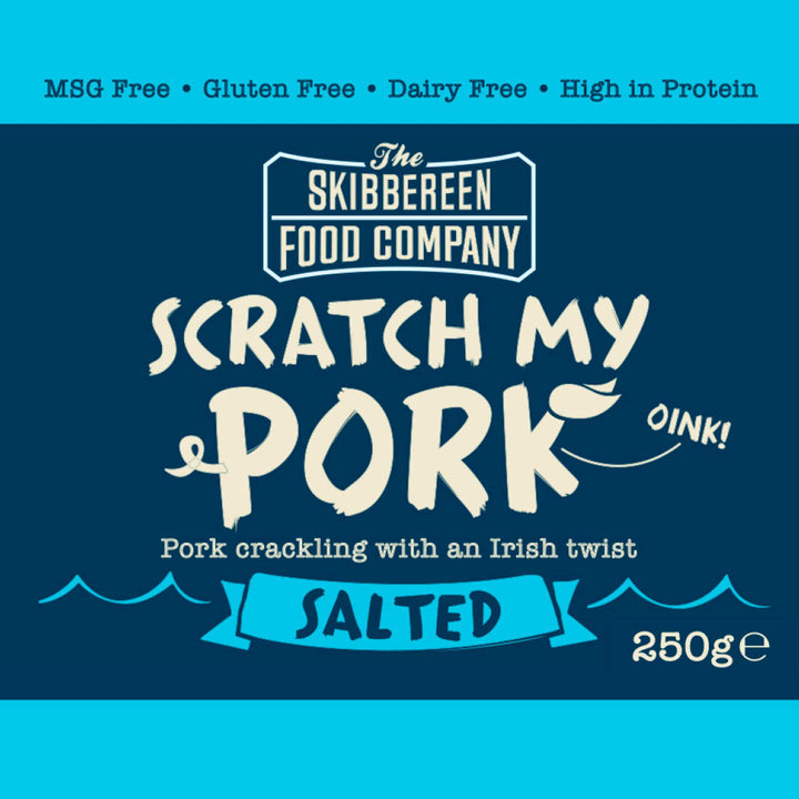 The Skibbereen Food Company Lightly Salted Pork Crackling - 250g Bulk Bag, Gluten Free, High Protein, Keto Friendly