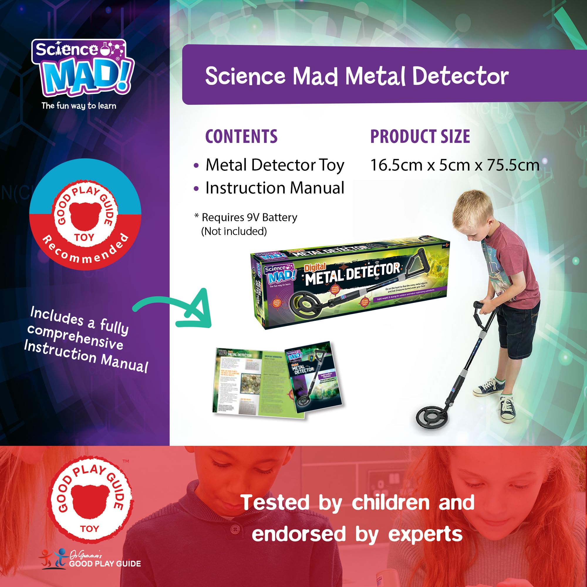 Science Mad Digital Metal Detector - Kids Fun Treasure Finder Wand Toy | Ages 8+ 4