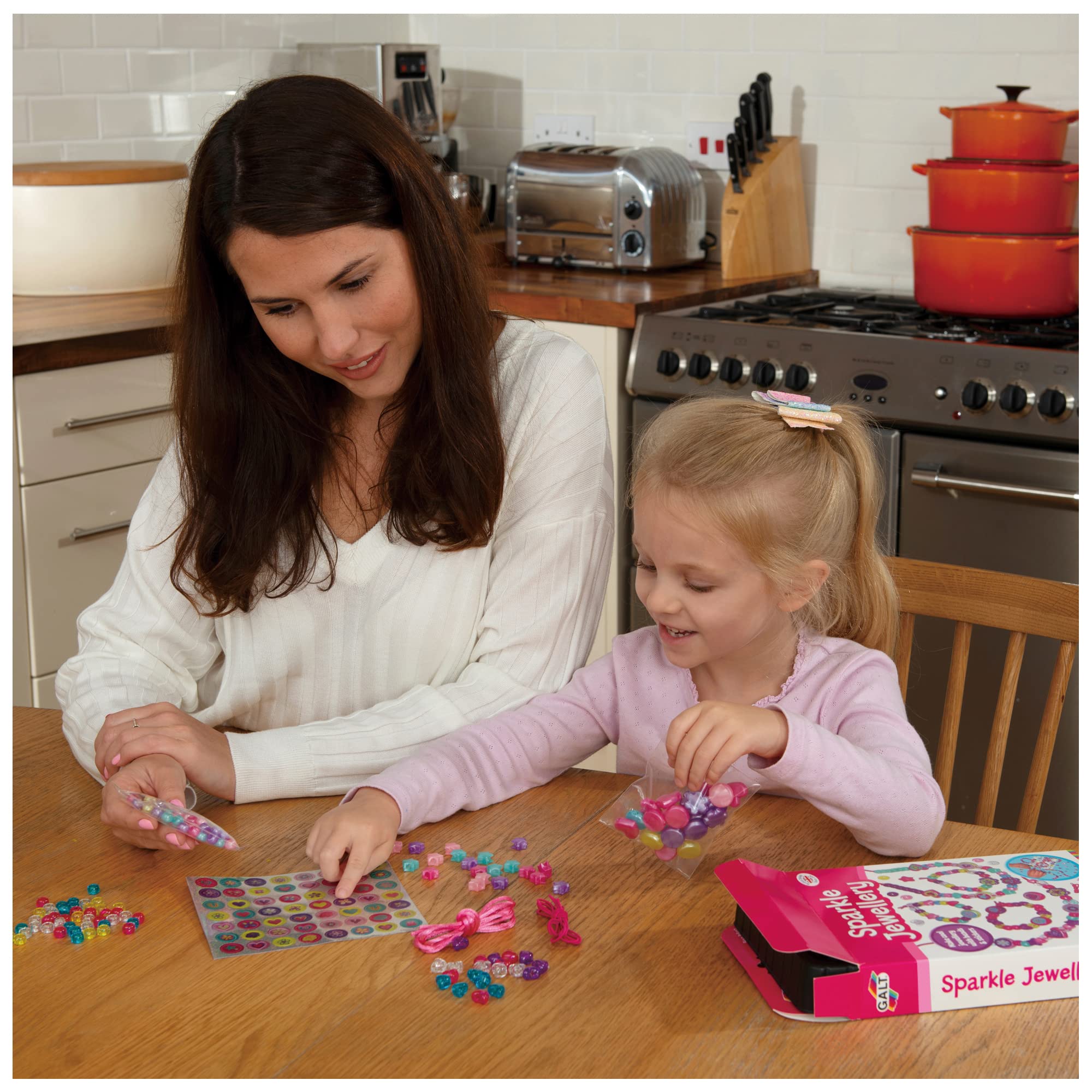 Galt Sparkle Jewellery Craft Kit - Ages 5+ | 185+ Beads | Multi-Color 3