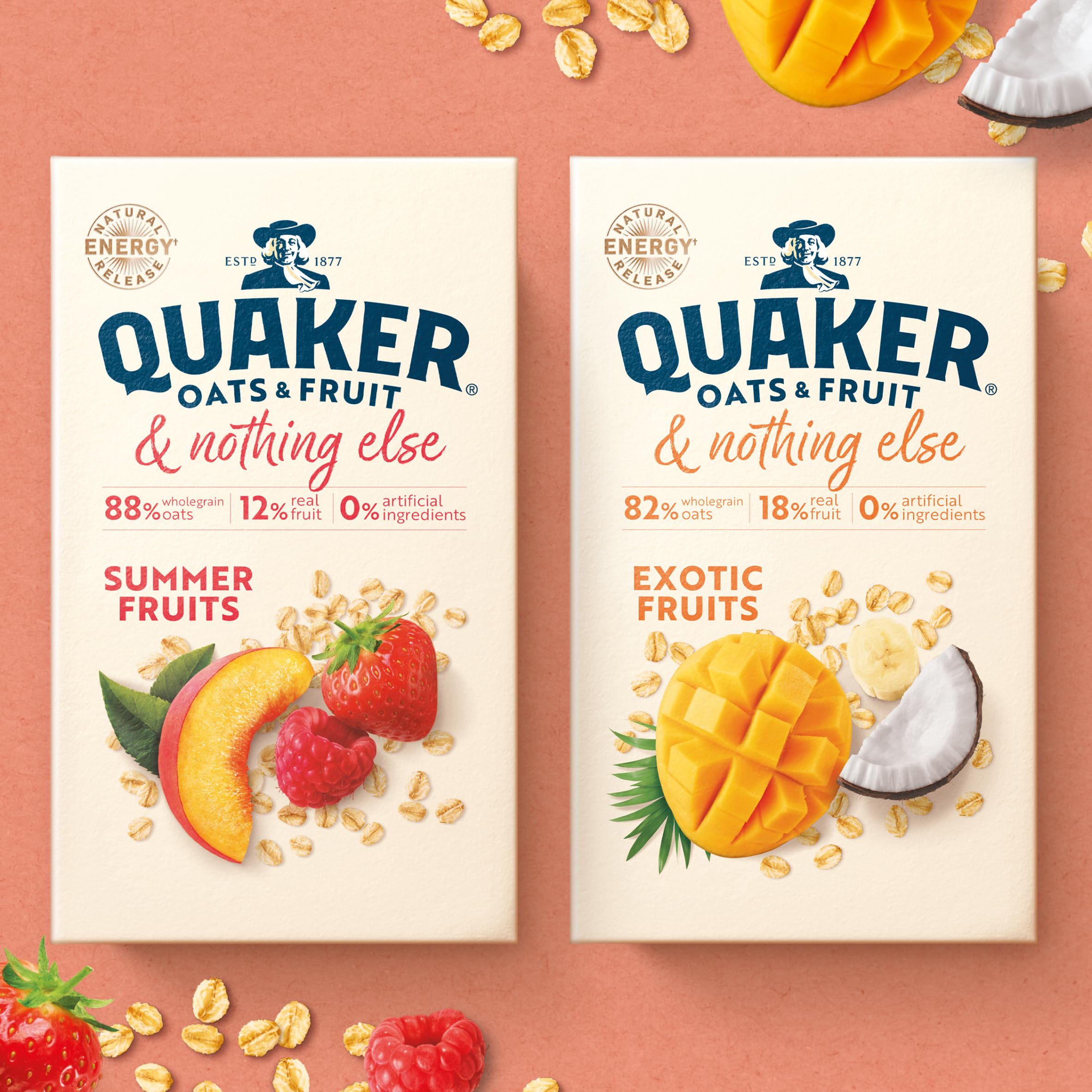 Quaker Oats & Fruit with Summer Fruits Porridge Sachets - 8 Sachets | 264g 7