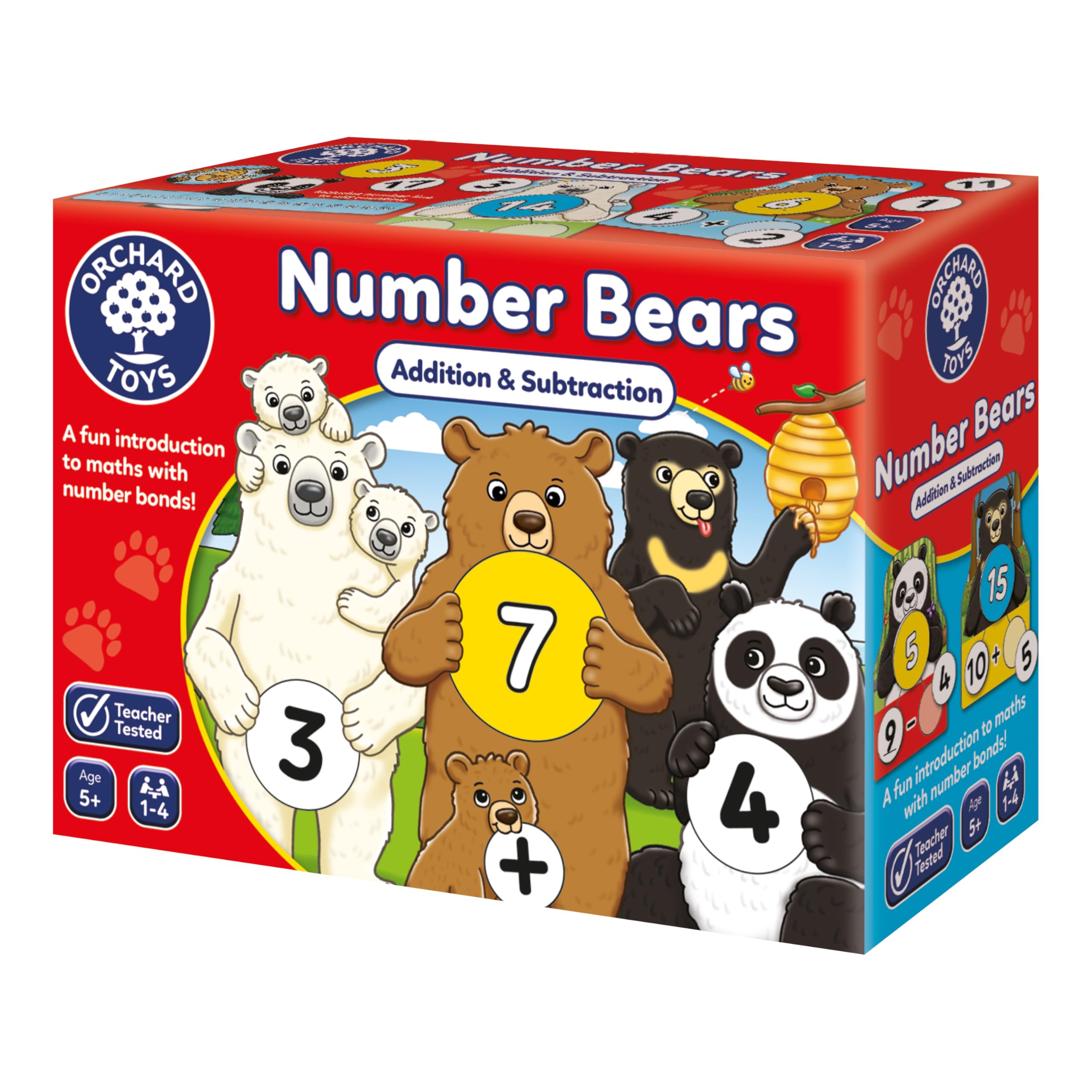 Orchard Toys Number Bears Maths Game for Kids - Learn Addition & Subtraction, Number Bonds to 20, Educational Board Game for Children 5+ 1