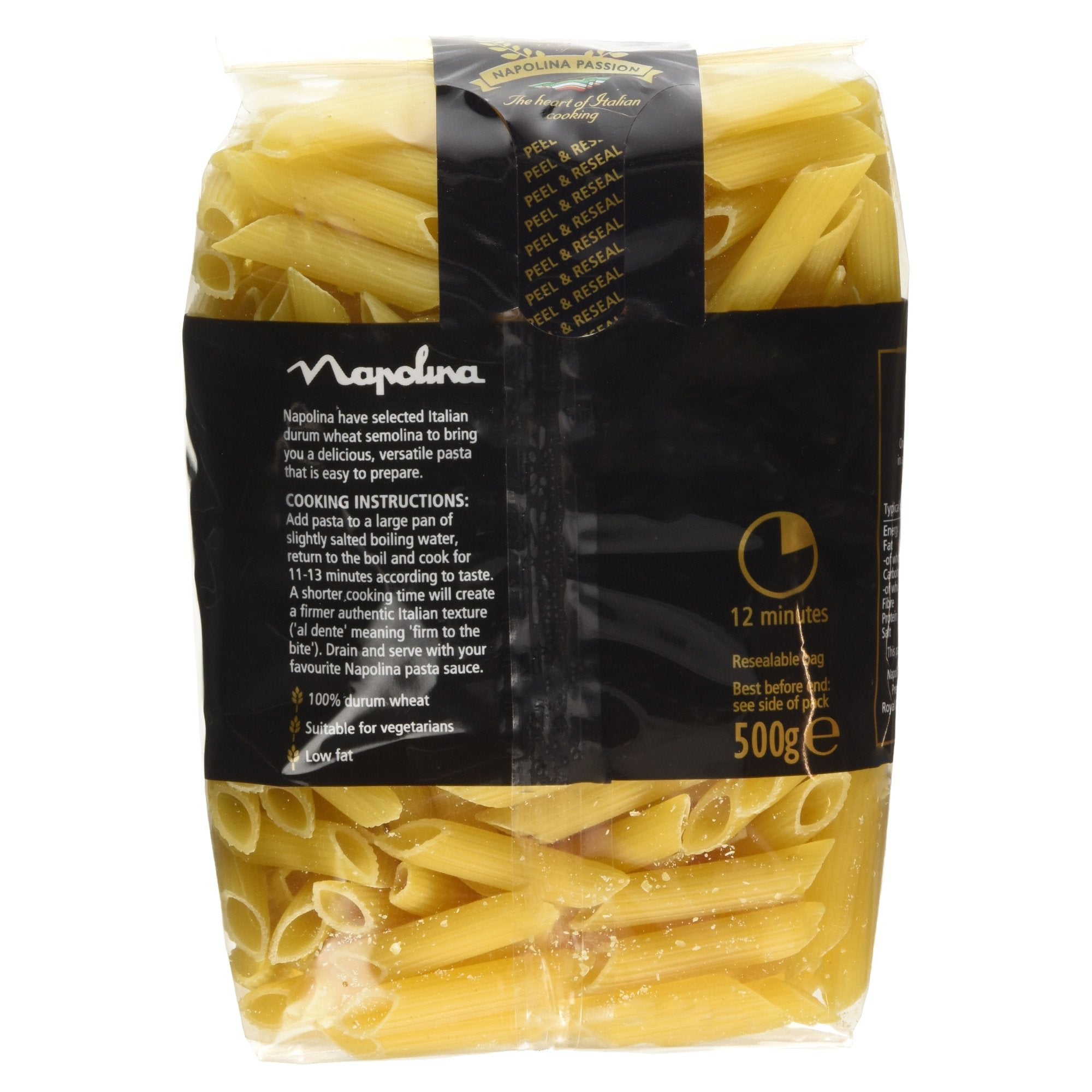 Napolina Penne Pasta -100% Durum Wheat Italian Pasta,500g 2