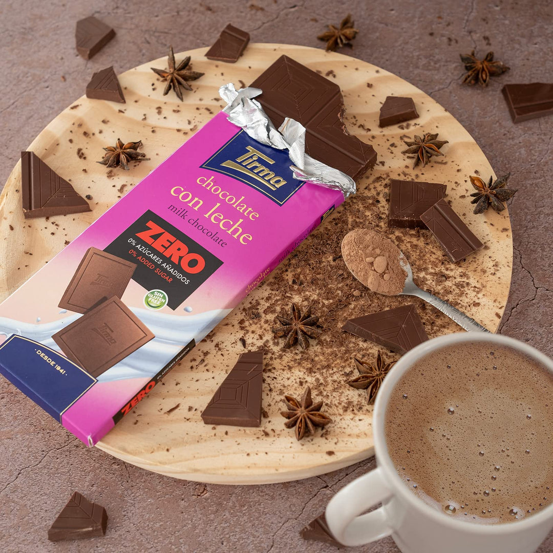 Tirma - Zero No Added Sugars Milk Chocolate Bar | Gluten Free | Made in Spain