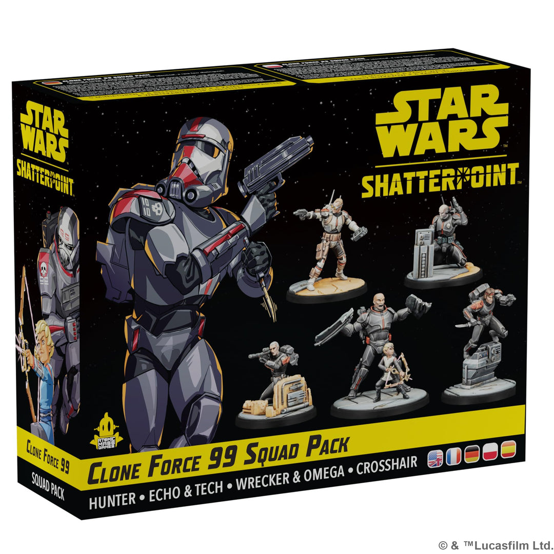 Atomic Mass Games Star Wars: Shatterpoint Clone Force 99 Squad Pack Miniatures Game
