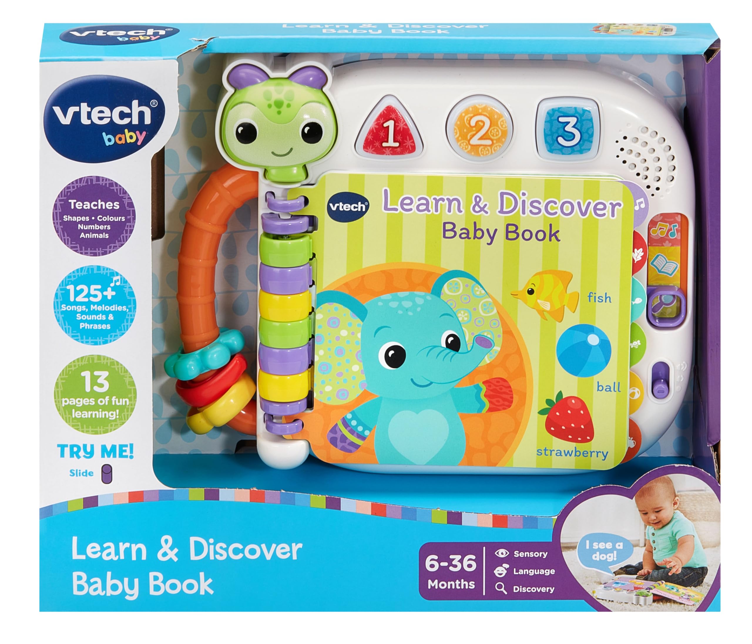 VTech Baby Learn and Discover Baby Book - Interactive Learning with 3 Modes | Ages 6 Months to 3 Years 3