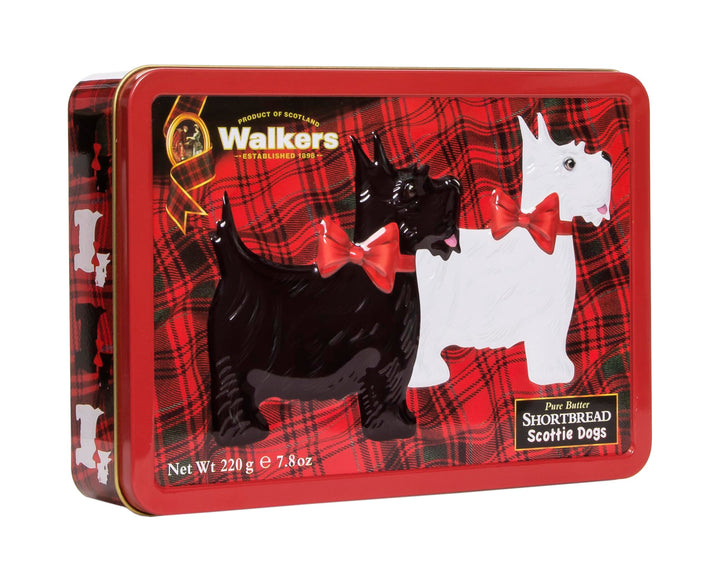 Walkers Shortbread Rocking Scottie Keepsake Tin - Scottie Dog Pure Butter Shortbread, 220g