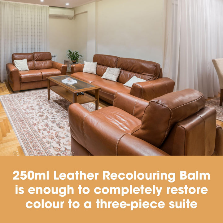 Furniture Clinic Leather Recolouring Balm - Ivory Shade for Faded & Scratched Sofas, Car Seats, Shoes, and Clothing