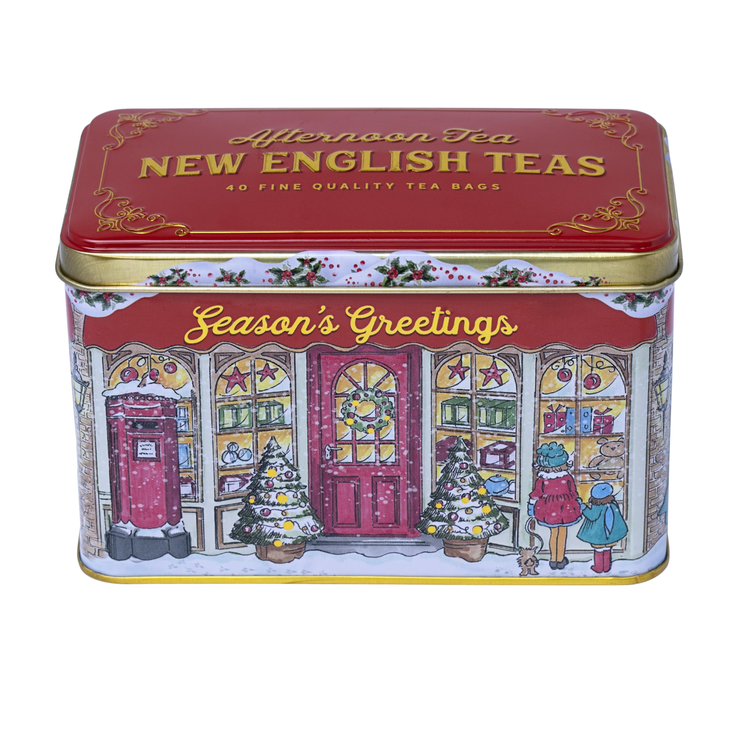 New English Teas Season's Greetings Christmas Tea Tin with 40 Afternoon Tea Bags 8