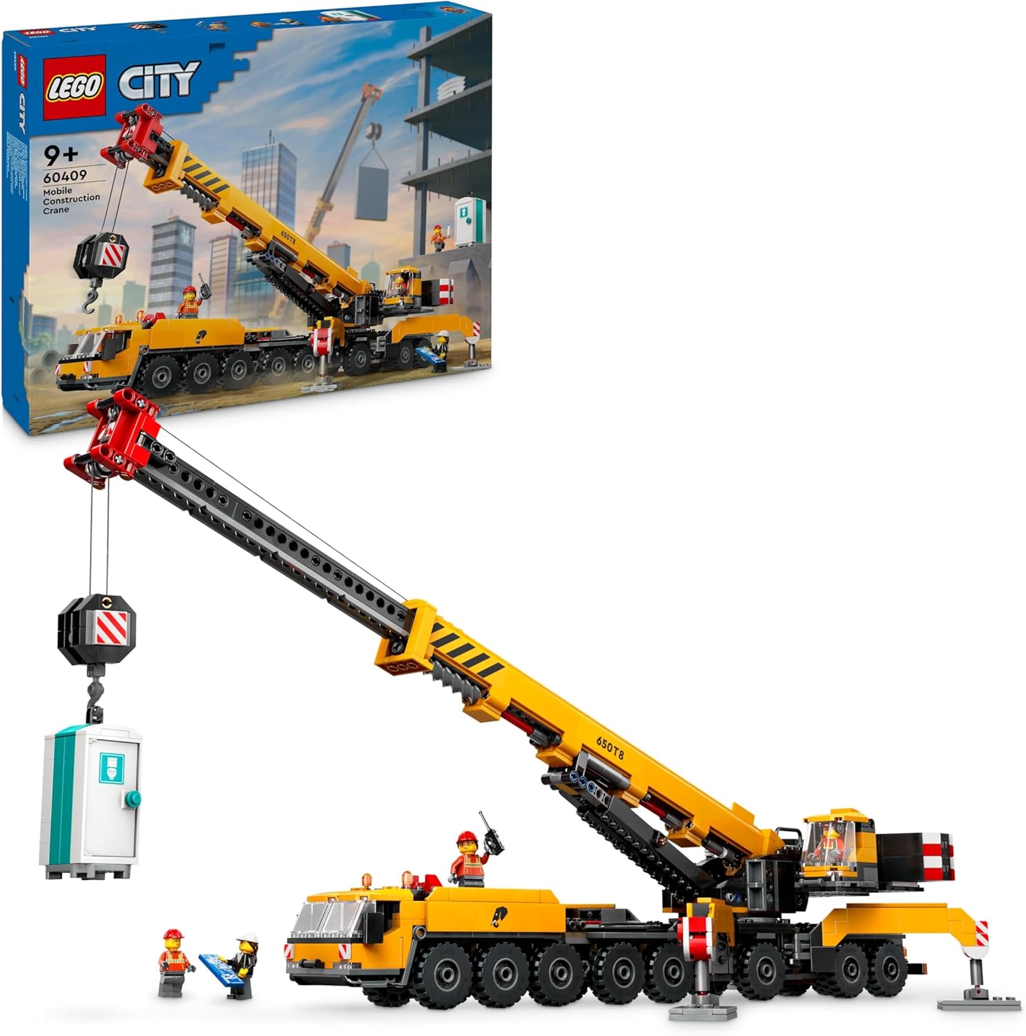 LEGO City Yellow Mobile Construction Crane Toy - Building Set for 9+ 1