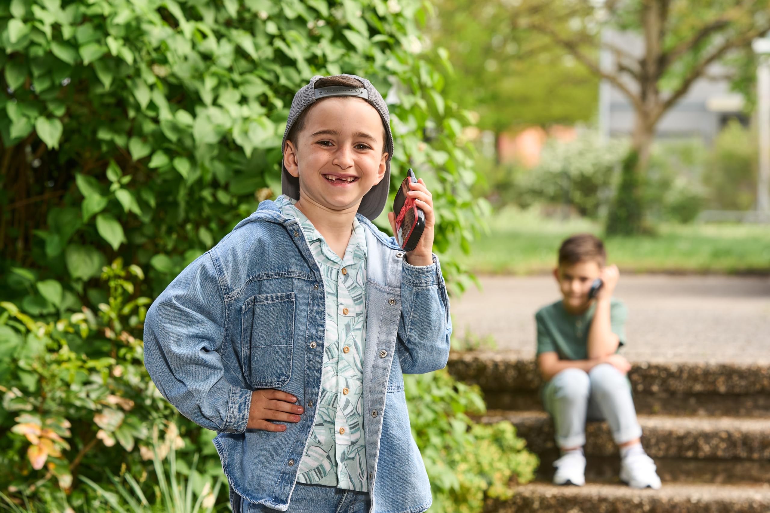 VTech KidiGear Explorer Walkie Talkies - 200M Range, Digital Security | Blue/Red 5