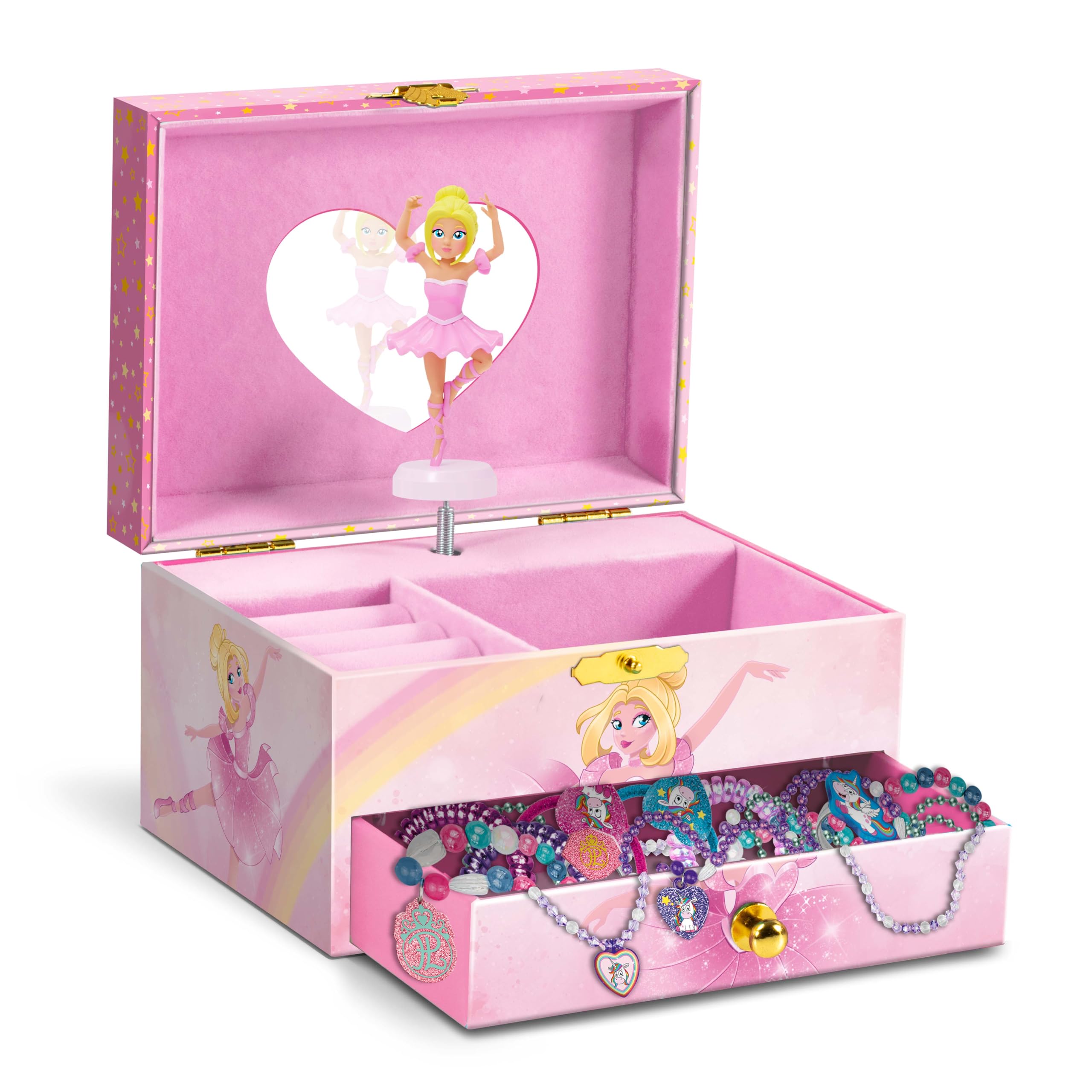 CRAZE Ballerina Music Box Jewelry Box with Spinning Dancer and Melody 3