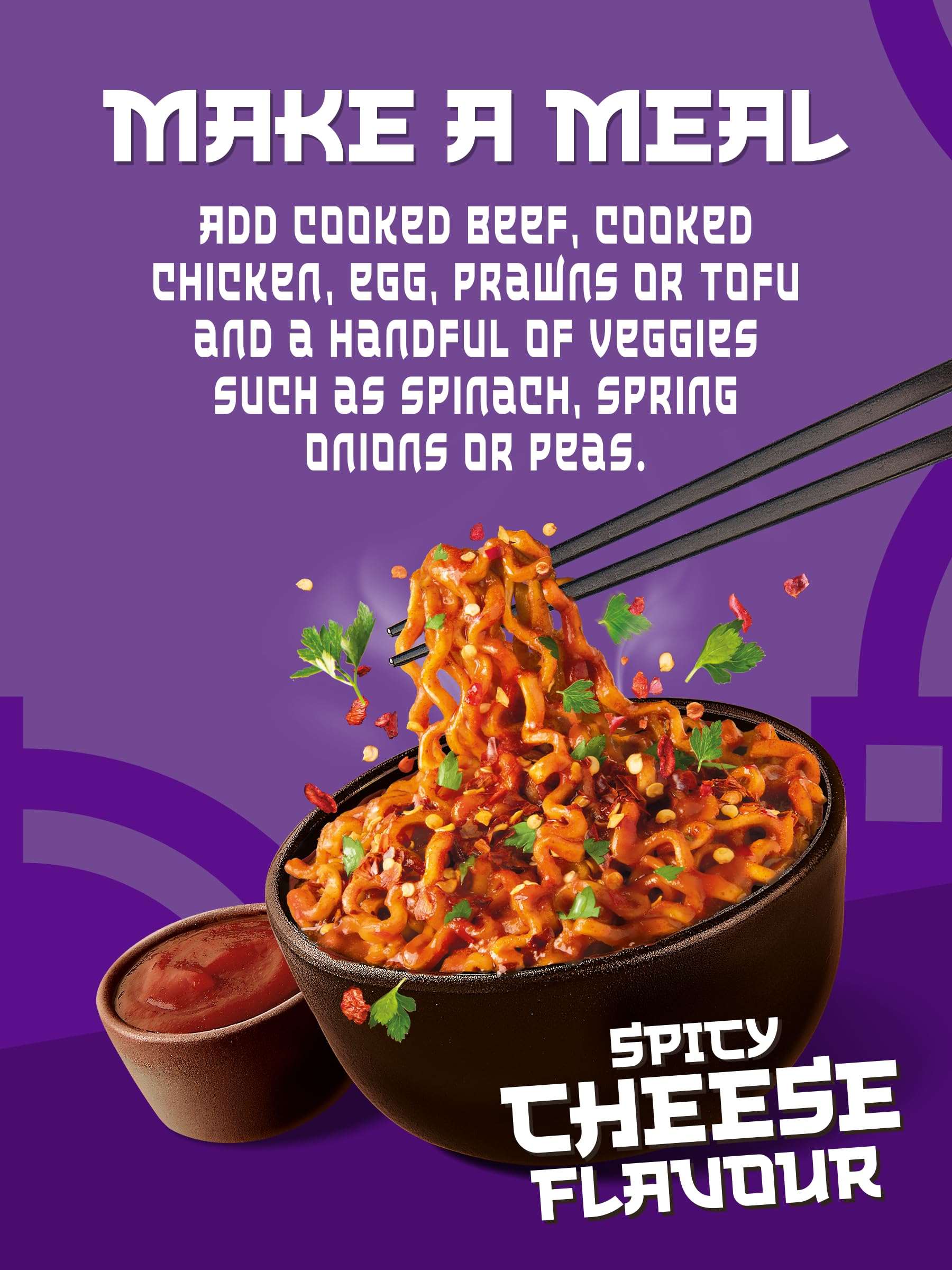 MAGGI Korean Inspired Noodles Spicy Cheese Flavour - 130g 3