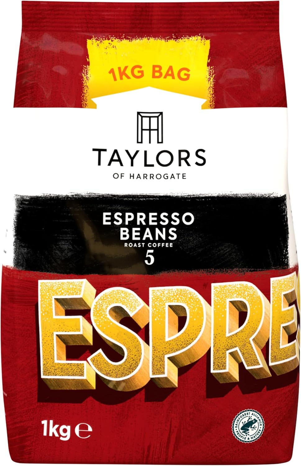Taylors of Harrogate Espresso Beans, 1kg - Whole Roasted Arabica Coffee