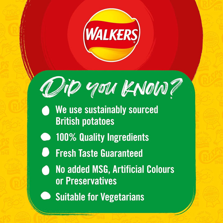 Walkers Ready Salted Multipack Crisps 6x25g