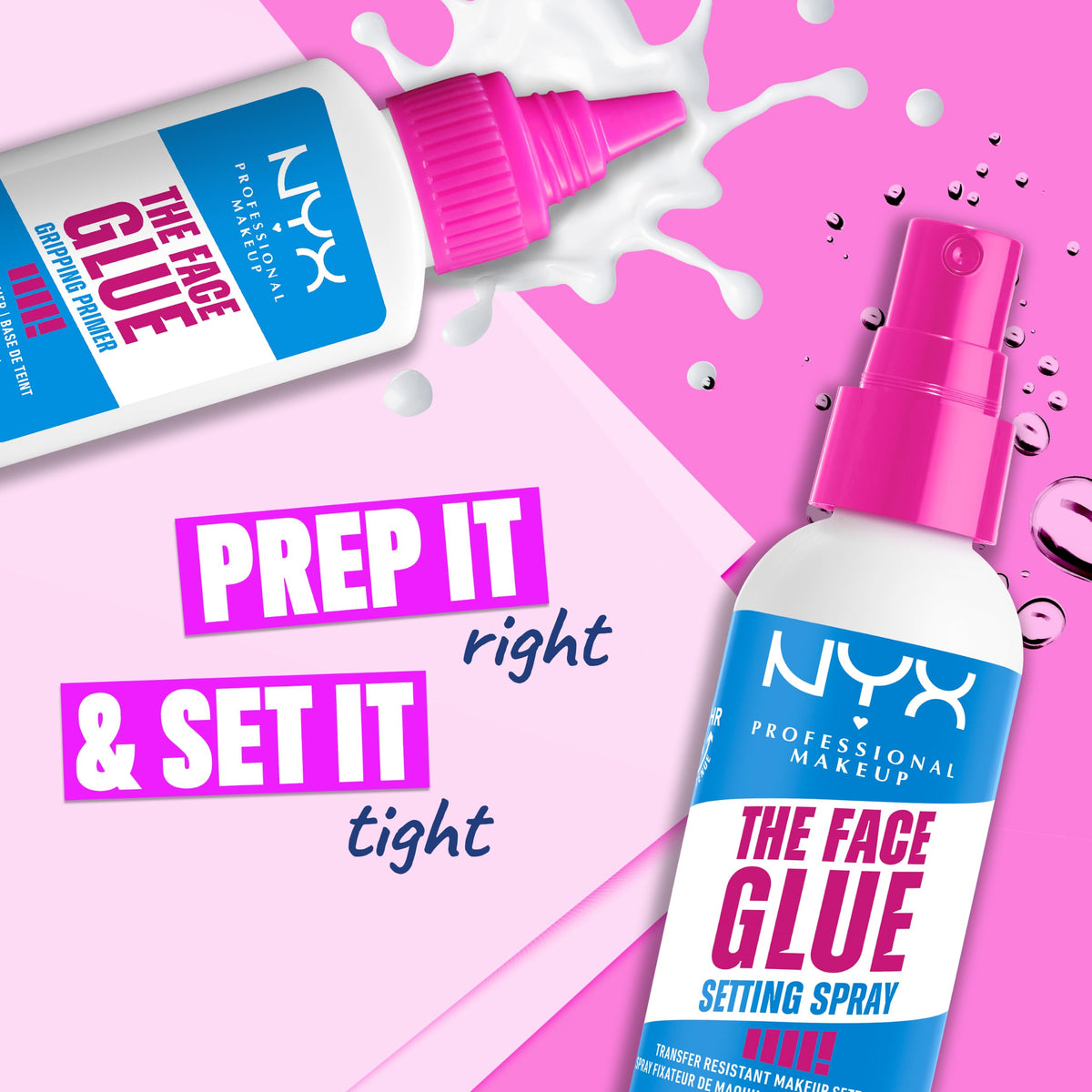 NYX PROFESSIONAL MAKEUP The Face Glue Primer - Gripping Primer, Up to 24 Hour Hydration & Makeup Wear, 35ml