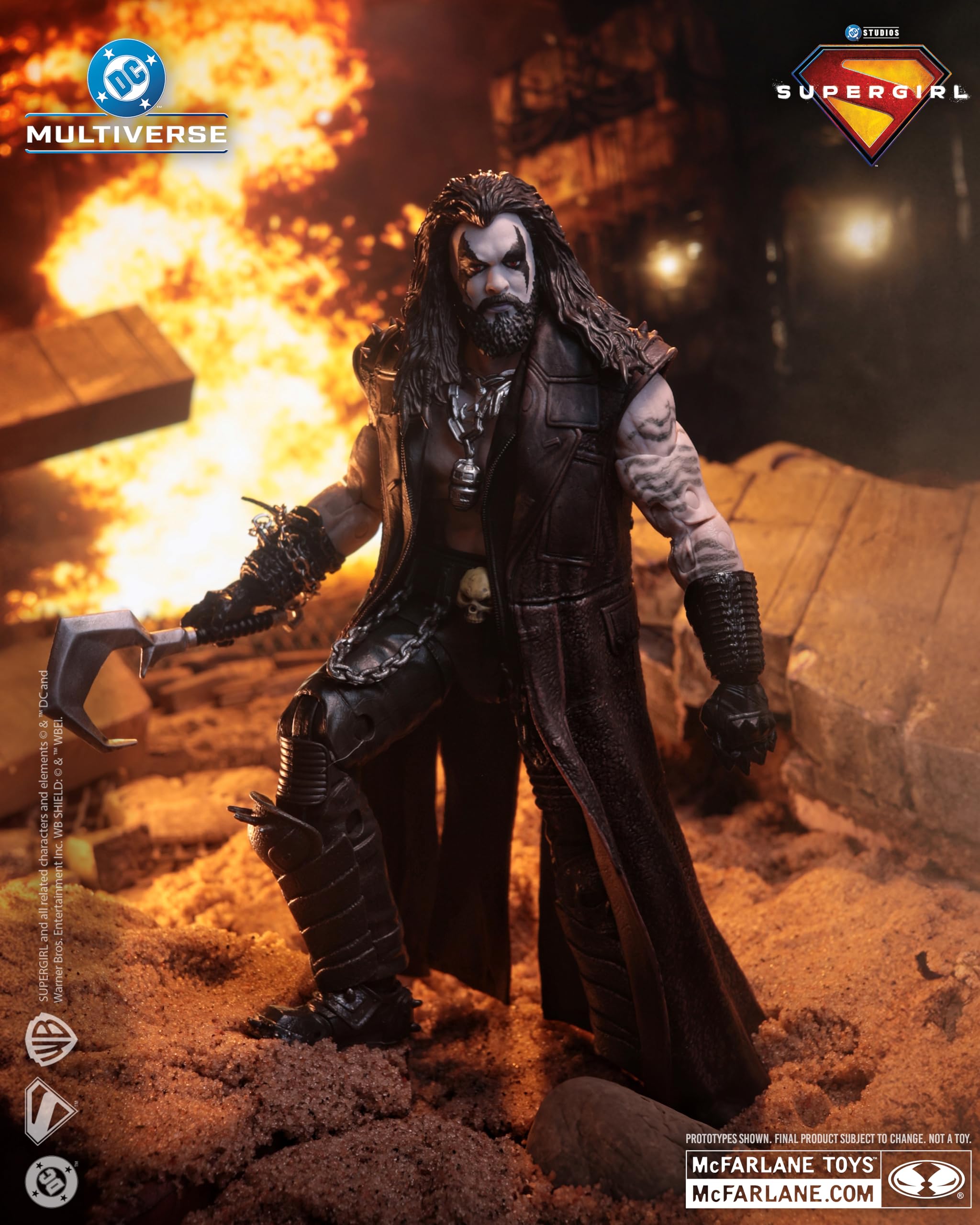 McFarlane DC Multiverse Lobo (Supergirl Movie) 7in Action Figure | Ultra Articulation | Deluxe 9