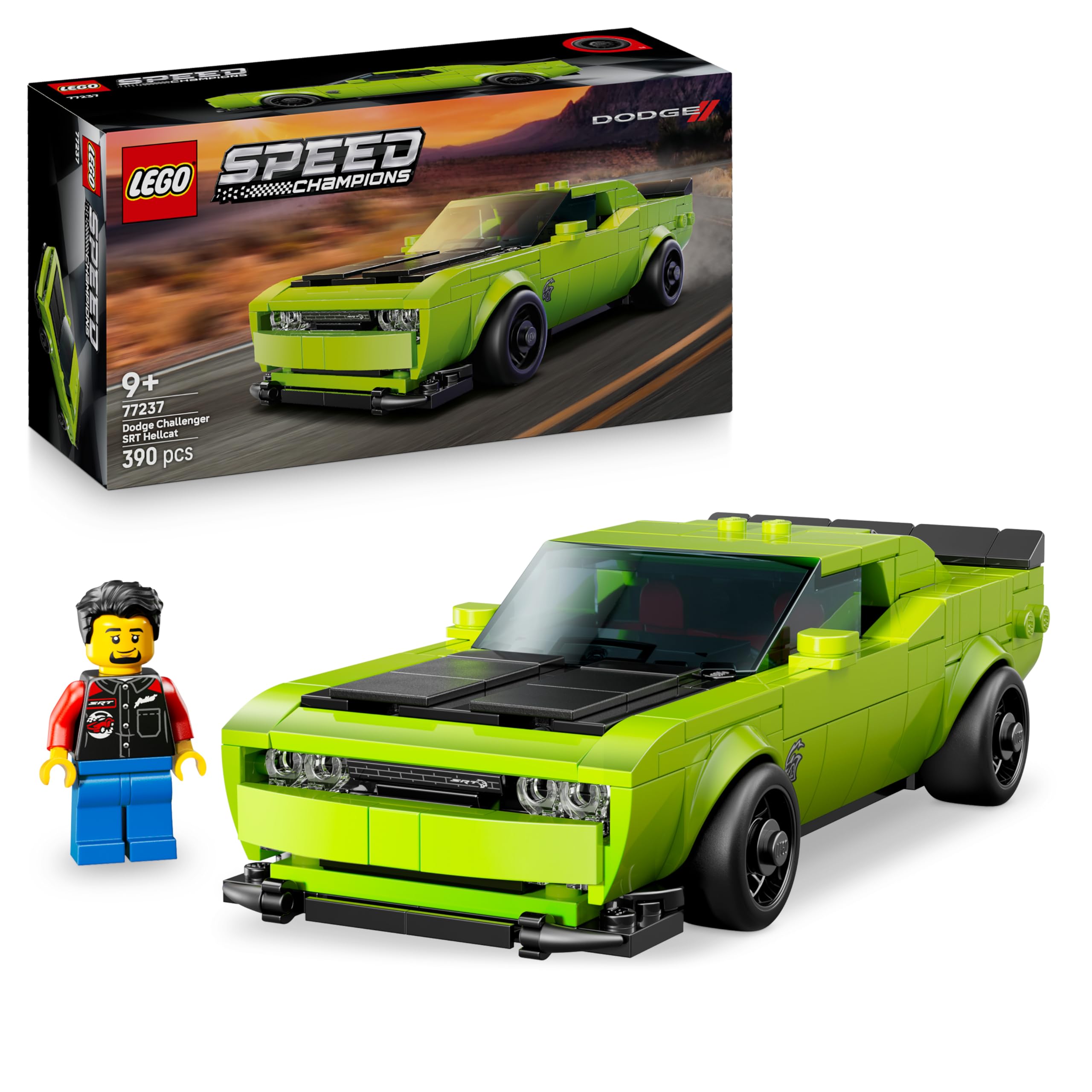 LEGO Speed Champions Dodge Challenger SRT Hellcat Sports Car Toy Set 77237 for Ages 9+ 1