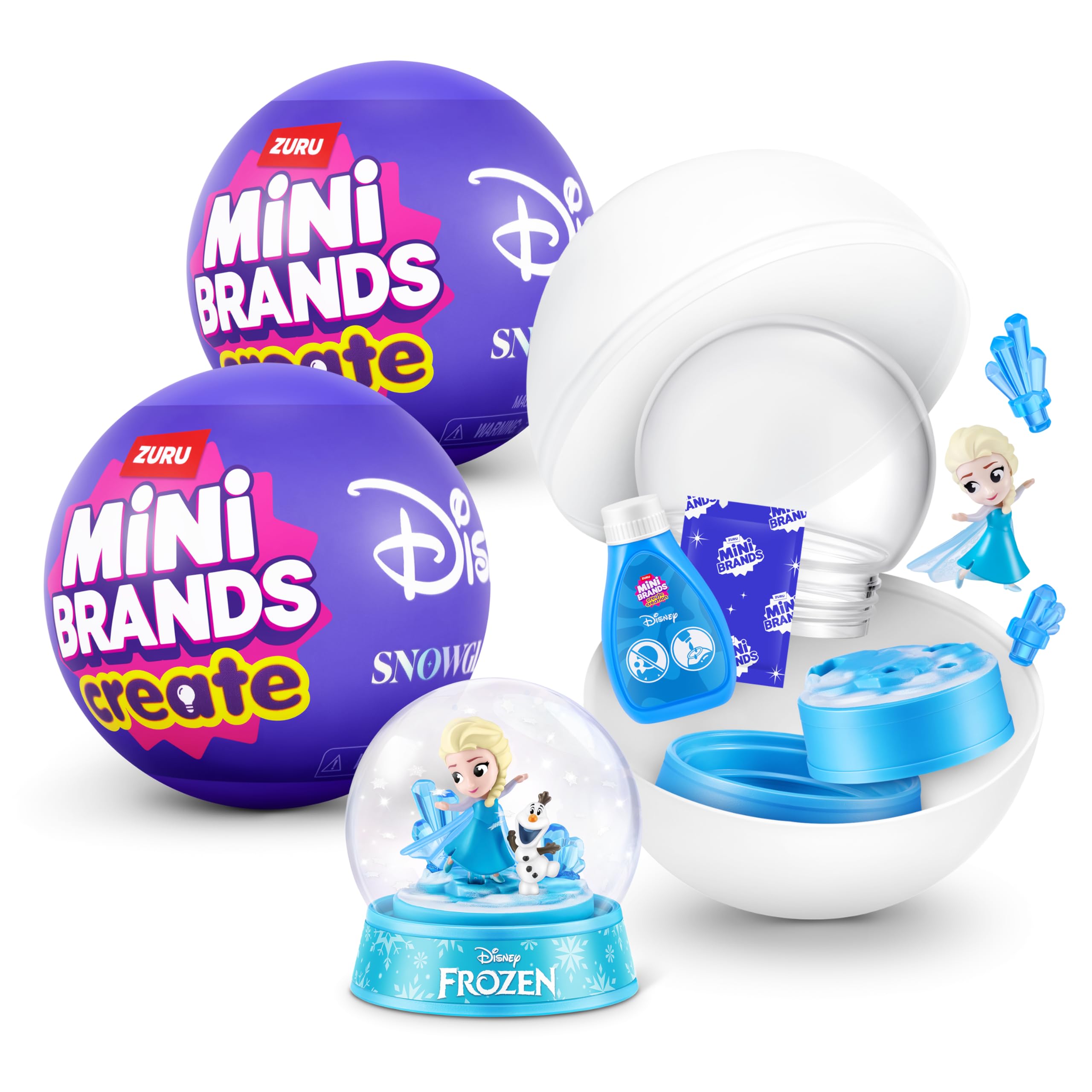 Mini Brands Disney Snow Globe Capsule Series 1 - 2 Pack | Create & Display Miniatures 1
