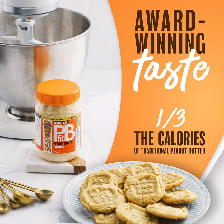 PBfit Peanut Butter Powder - 87% Less Fat, High Protein, Gluten Free, 225g