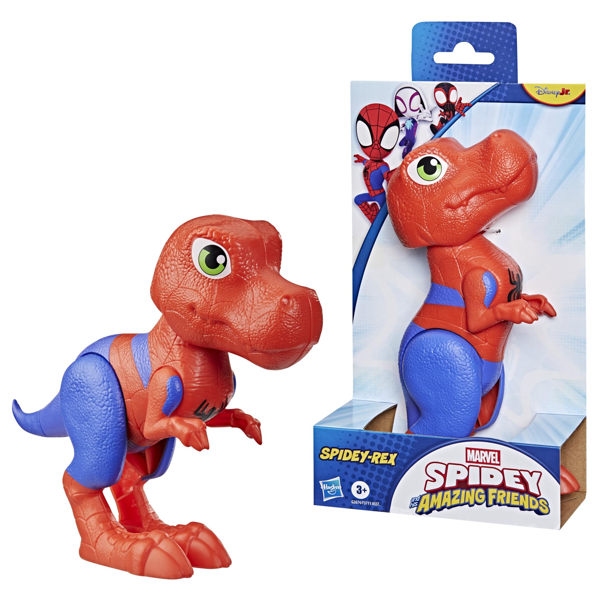 Marvel Spidey and His Amazing Friends Spidey-Rex Supersized Action Figure - 9 Inch Poseable Toy for Ages 3+ 2