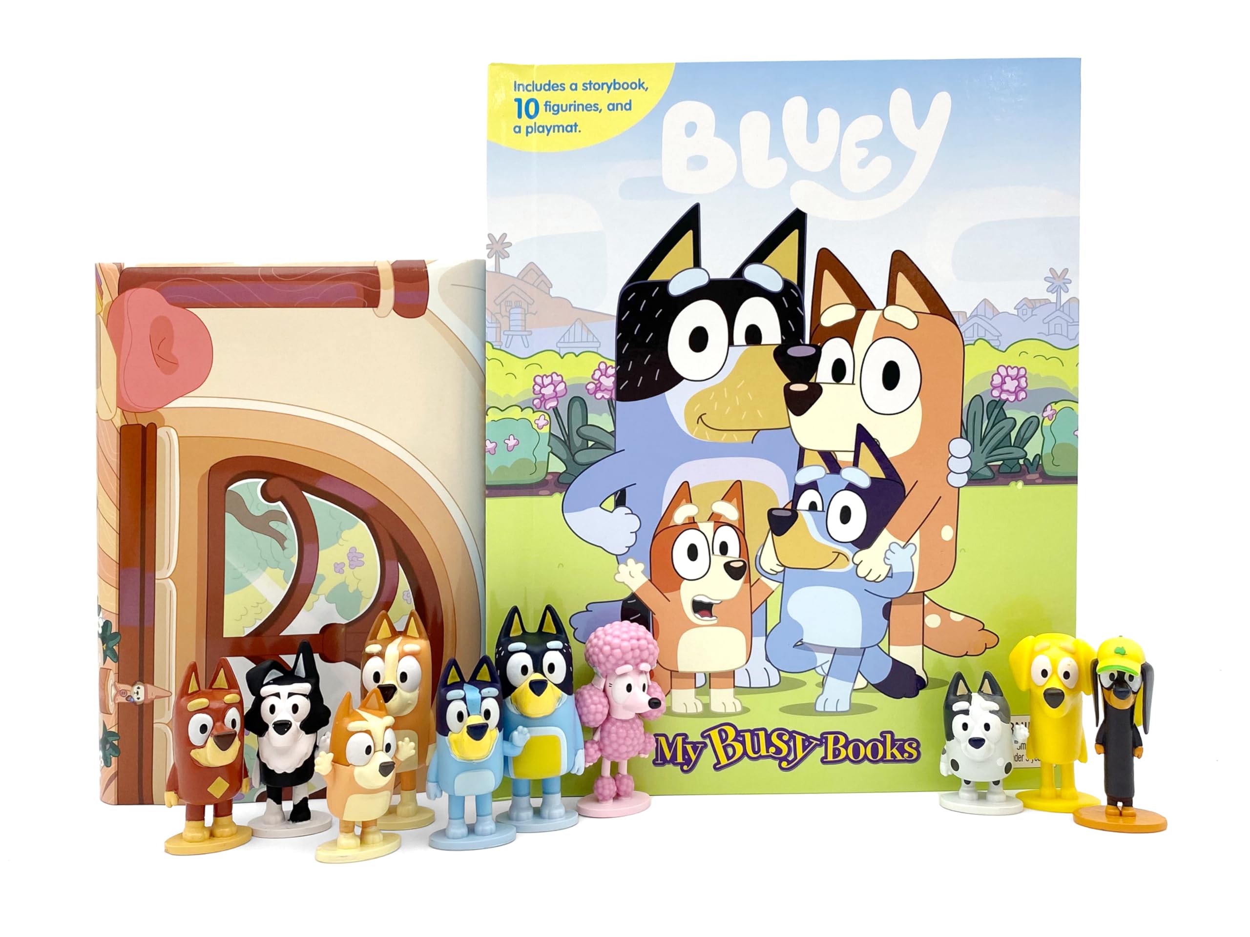 Phidal BBC Bluey My Busy Books Activity Book | 1 Storybook, 10 Figurines, 1 Playmat | Ages 2-4 1