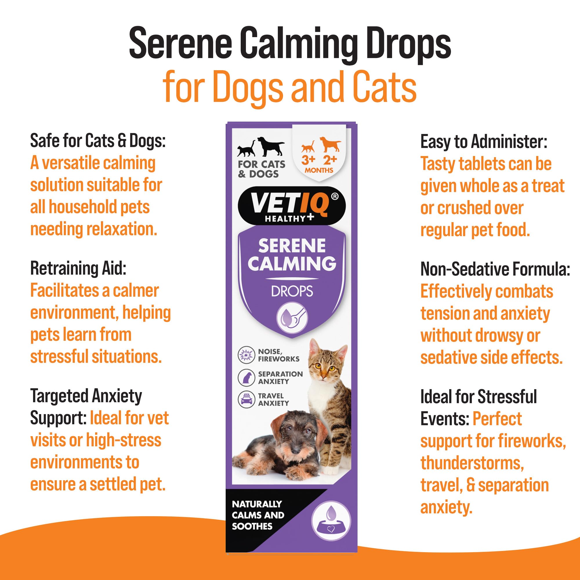 VETIQ Serene-UM Calming Drops - Calming Support for Small Dogs & Cats | 100ml 2