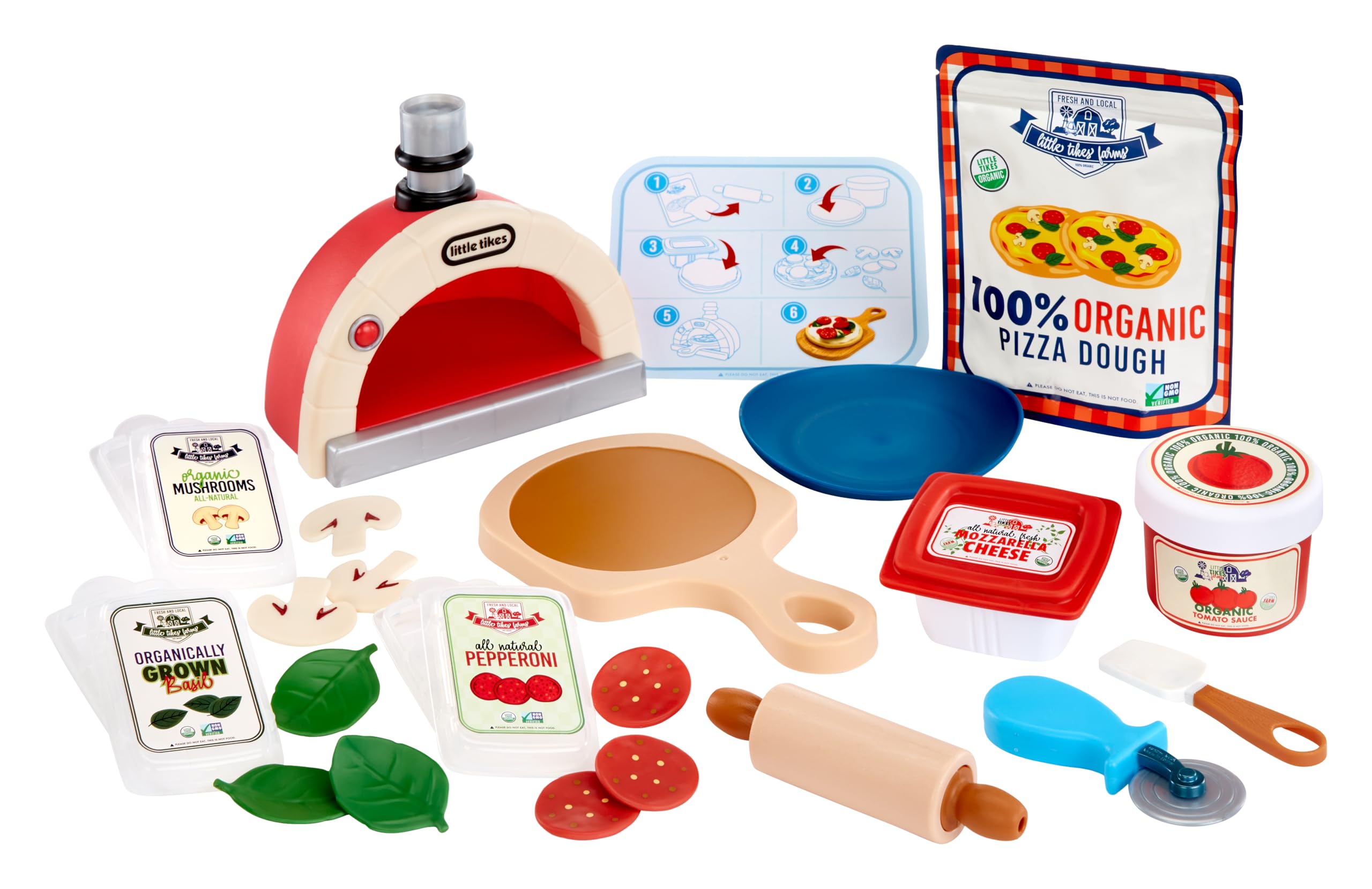 Little Tikes Creative Chef Pizza Kit - 22-Piece Pretend Play Set with Light-Up Oven, Ages 3+ 1