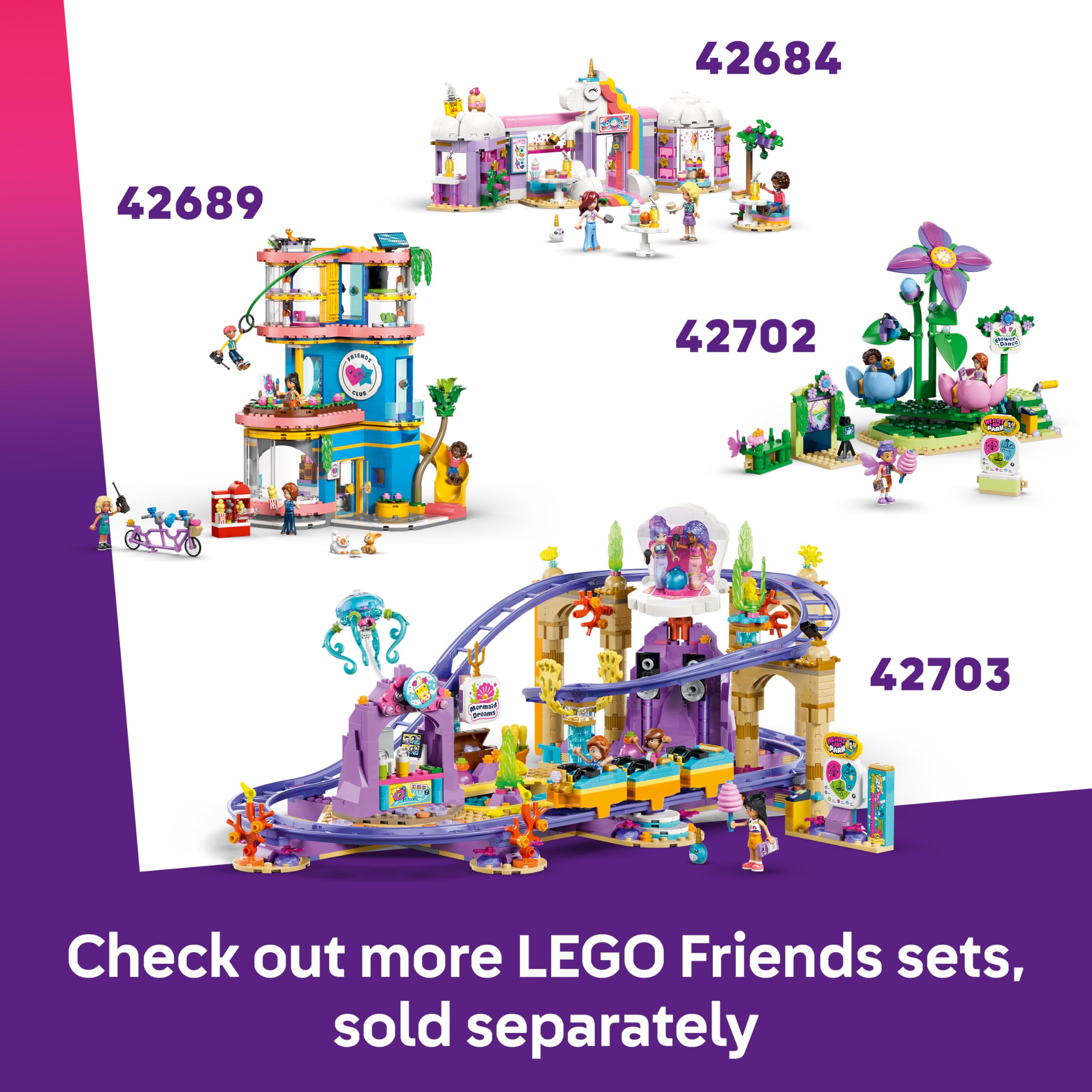 LEGO Friends Candy & Cupcake Ferris Wheel Building Set - Ages 7+ | 3 Minidolls | Interactive Carnival Game 7