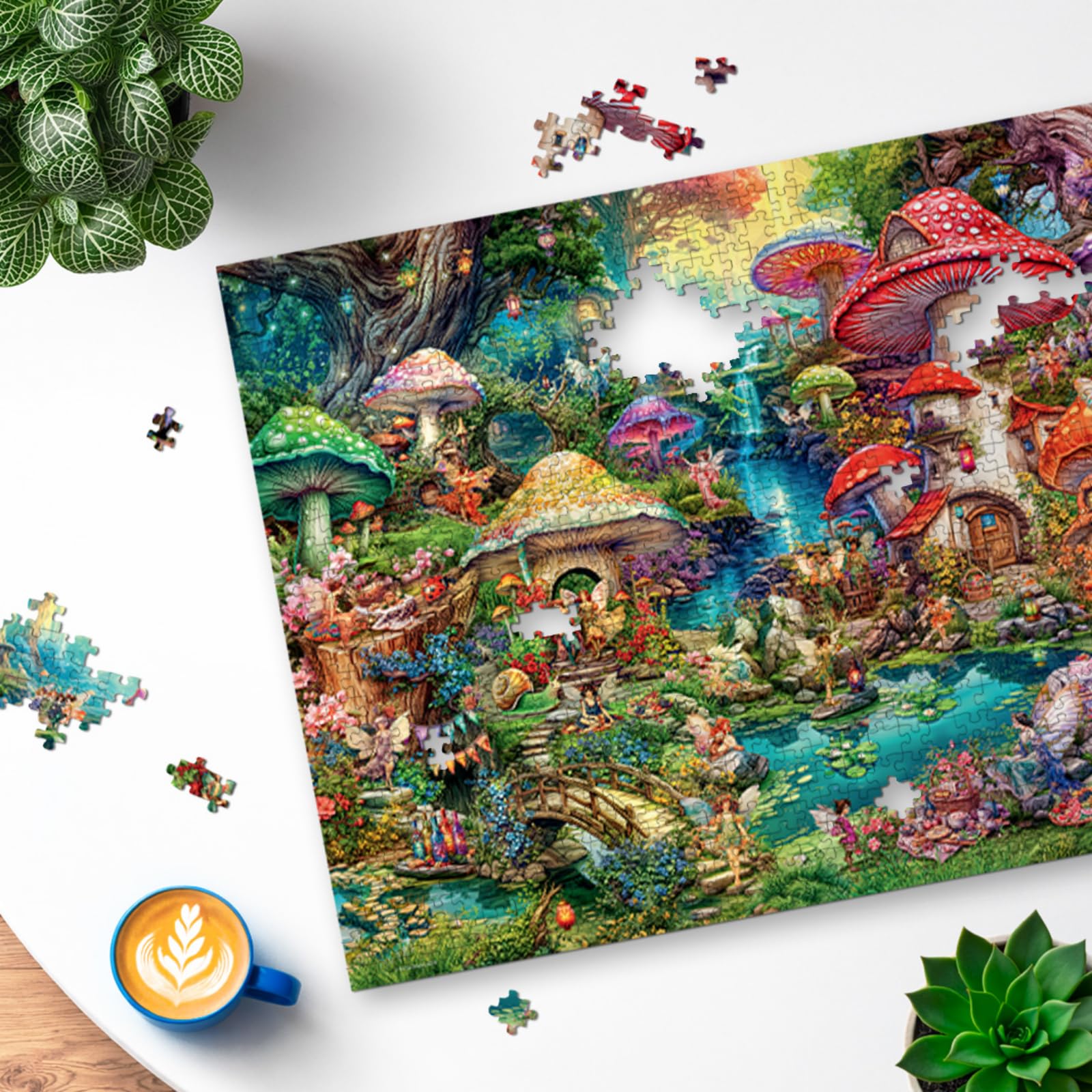 Ravensburger Merry Mushroom Village 1000 Piece Jigsaw Puzzle for Adults & Teens | 70 x 50 cm 5