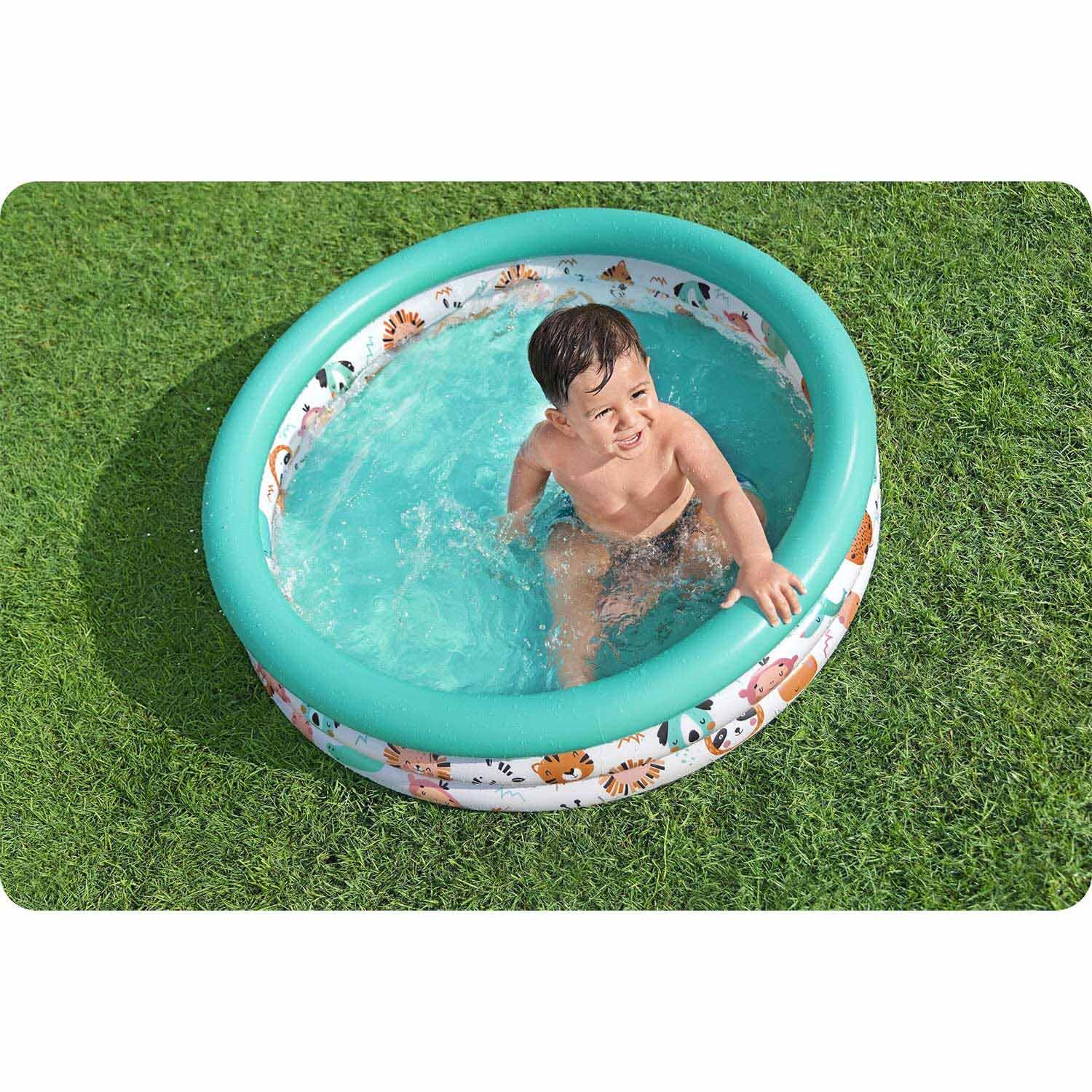 Bestway Safari Pals Kids Paddling Pool - Inflatable Pool for Ages 2+ 14
