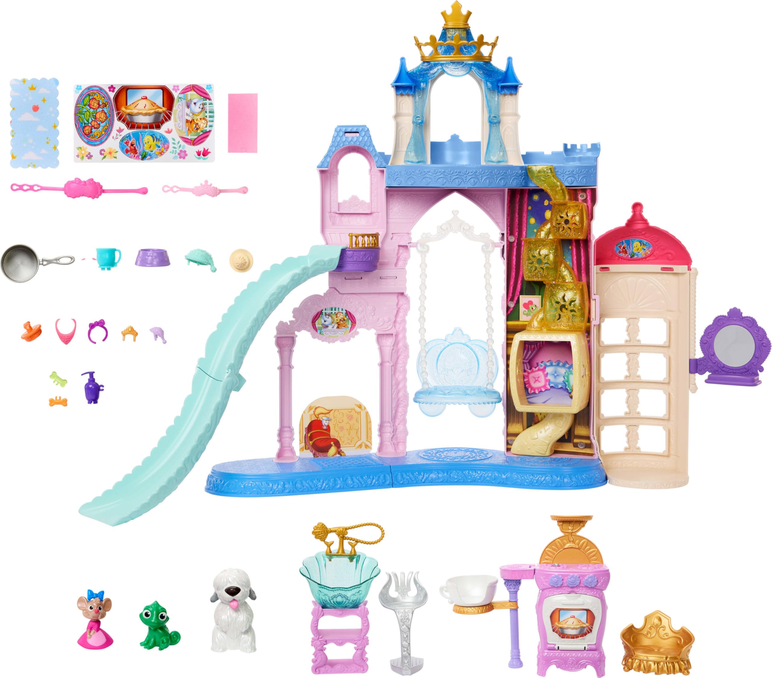 Disney Princess Pet Palace Playset with 7 Play Areas and 3 Animal Figures - Mattel 2