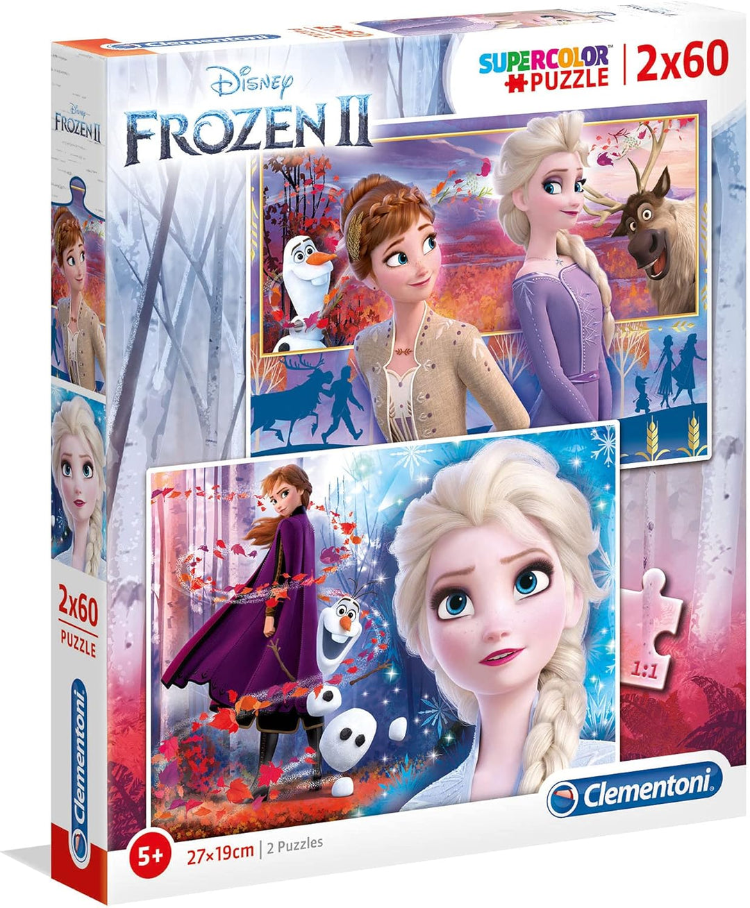 Clementoni Frozen 2 Supercolor Puzzle for Children - 2 x 60 Pieces (21609)