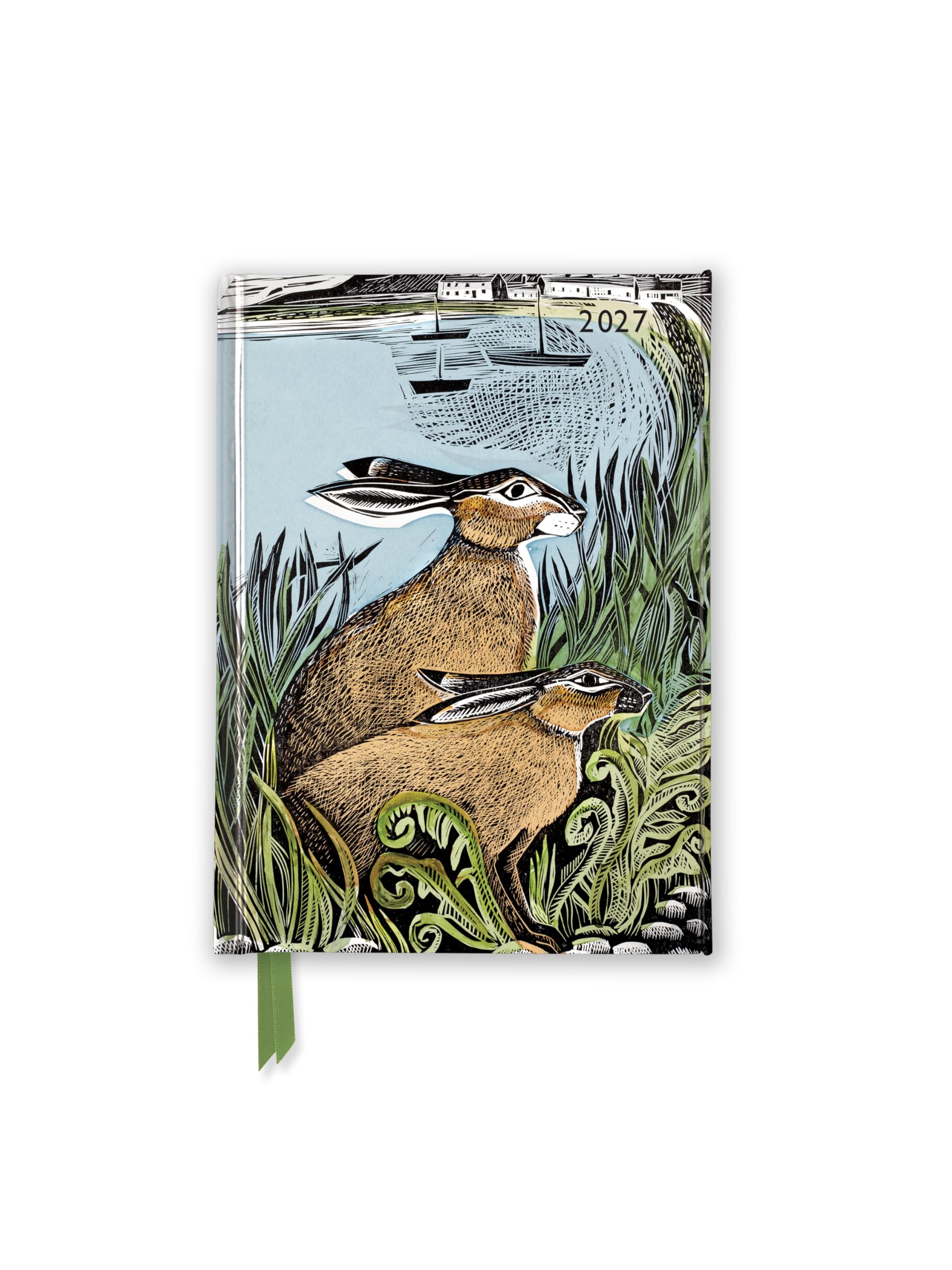 Flame Tree Gift Angela Harding: Rathlin Hares 2027 Pocket Diary - Week to View | Hardcover | 117x15x156mm