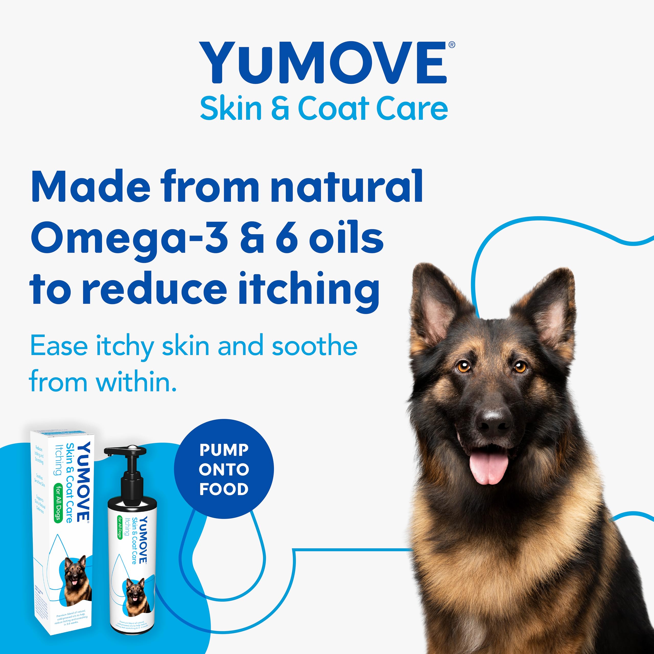 YuMOVE Skin & Coat Care Oil for Adult Dogs - Anti-Itch Support for Sensitive Skin | Salmon Flavor
