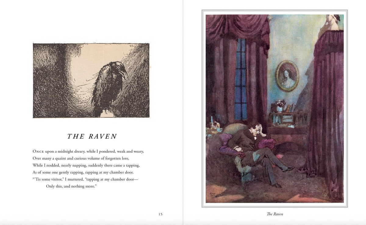 Edgar Allan Poe - The Raven & Other Poems Illustrated by Edmund Dulac | Hardcover | 192 Pages