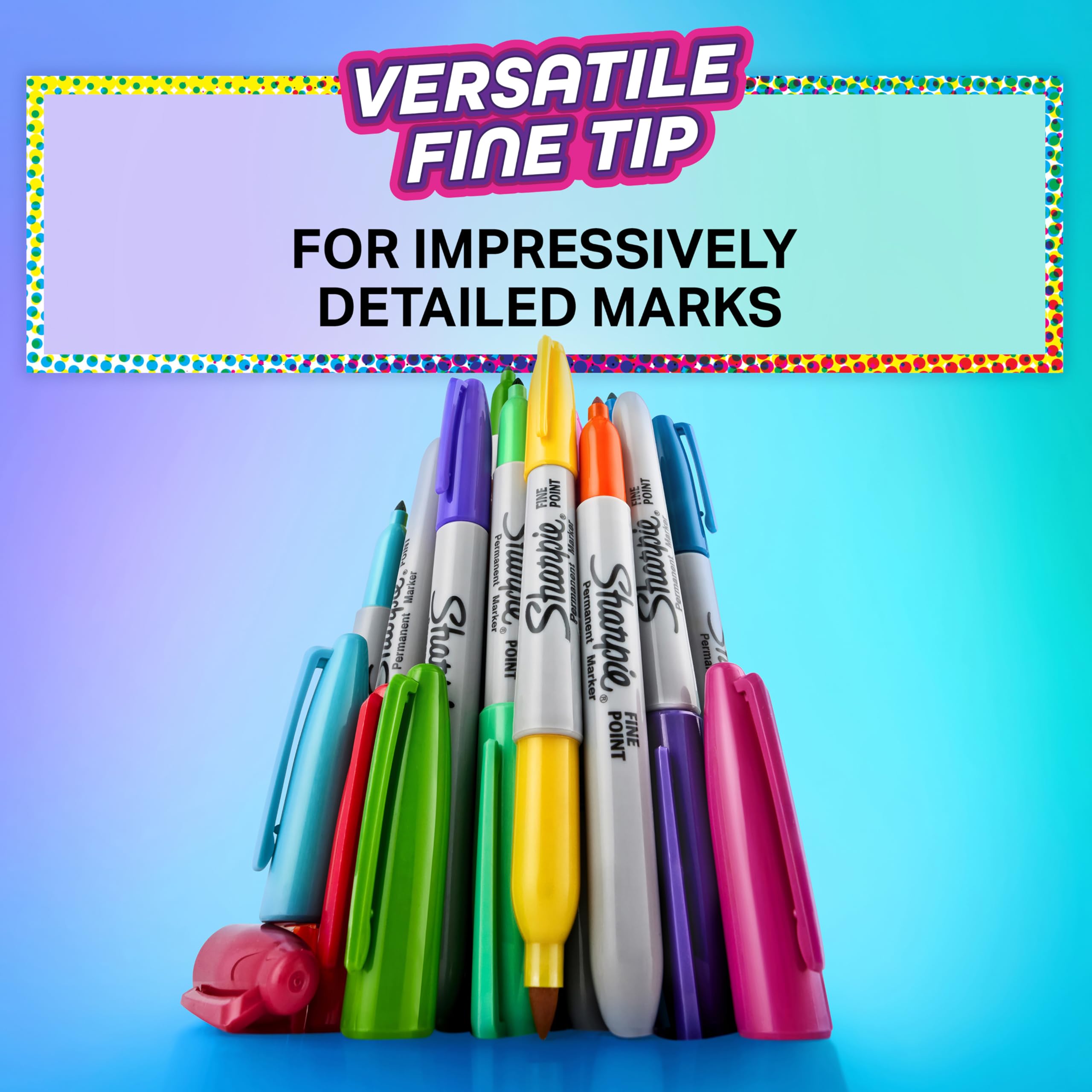 Sharpie Glam Pop Permanent Markers | Fine Point for Bold Details | Assorted