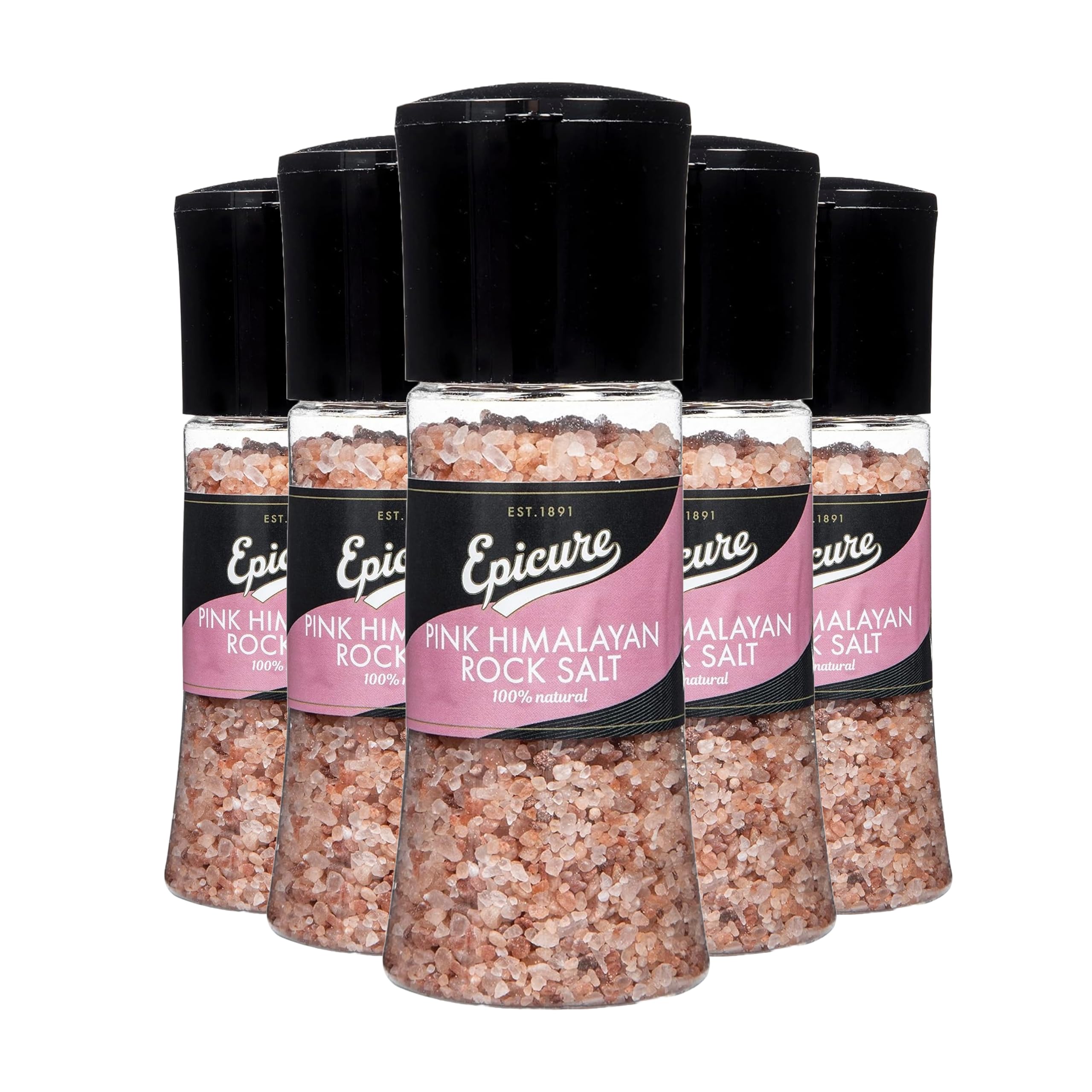 Epicure Pink Himalayan Rock Salt Grinder - Freshly Ground Seasoning | 320g