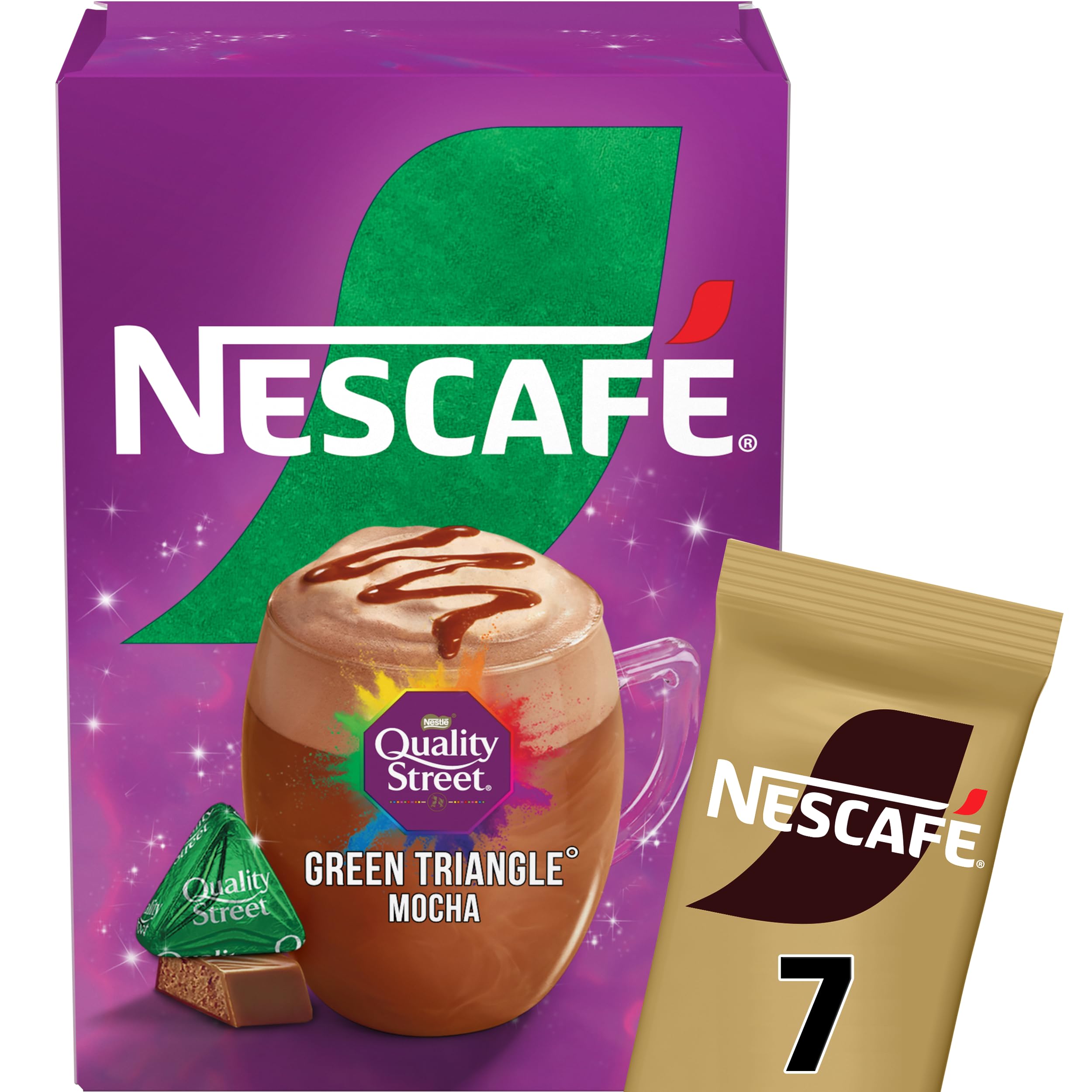 NESCAFÉ Quality Street Mocha Coffee Sachets - Hazelnut Flavour, 7 x 19g 1