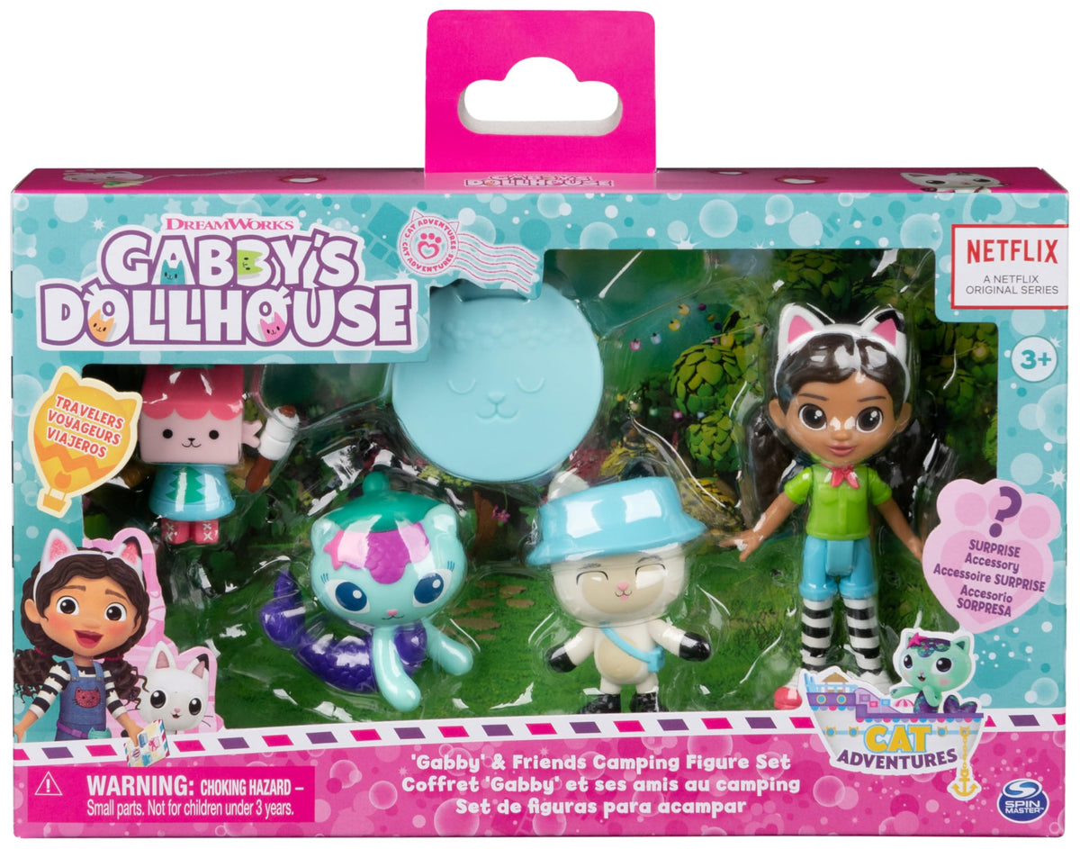 DREAMWORKS GABBY'S DOLLHOUSE Campfire Gift Pack - 4 Figures, Surprise Accessory, App Reward
