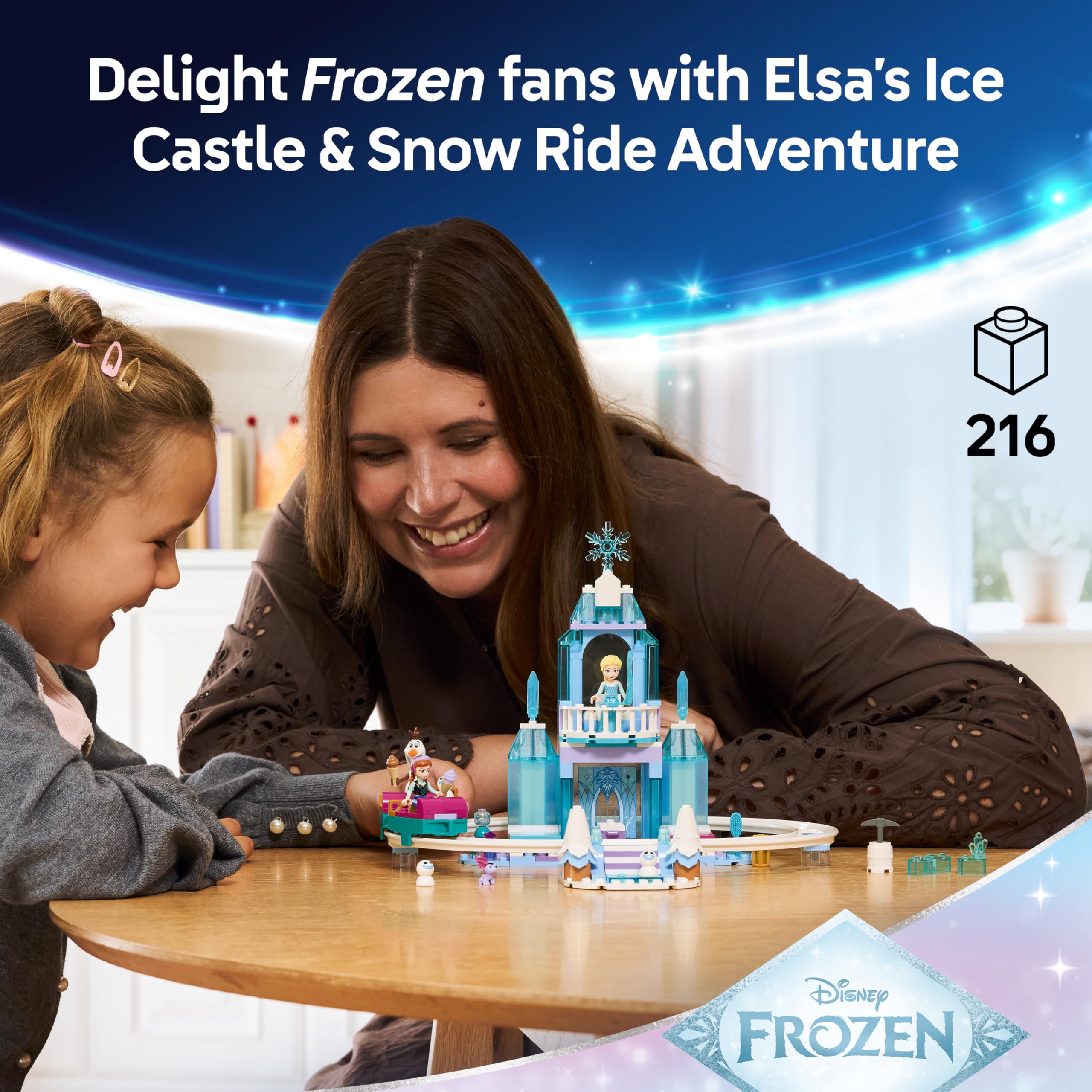 LEGO Disney Frozen Elsa's Ice Castle & Snow Ride Adventure Building Set | Ages 4+ | Model 43281 2