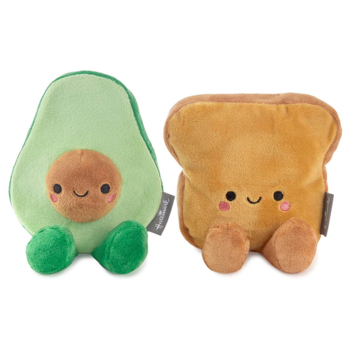 Hallmark Better Together Avocado and Toast Pair Soft Toys - 2 Plush Toys, 14cm