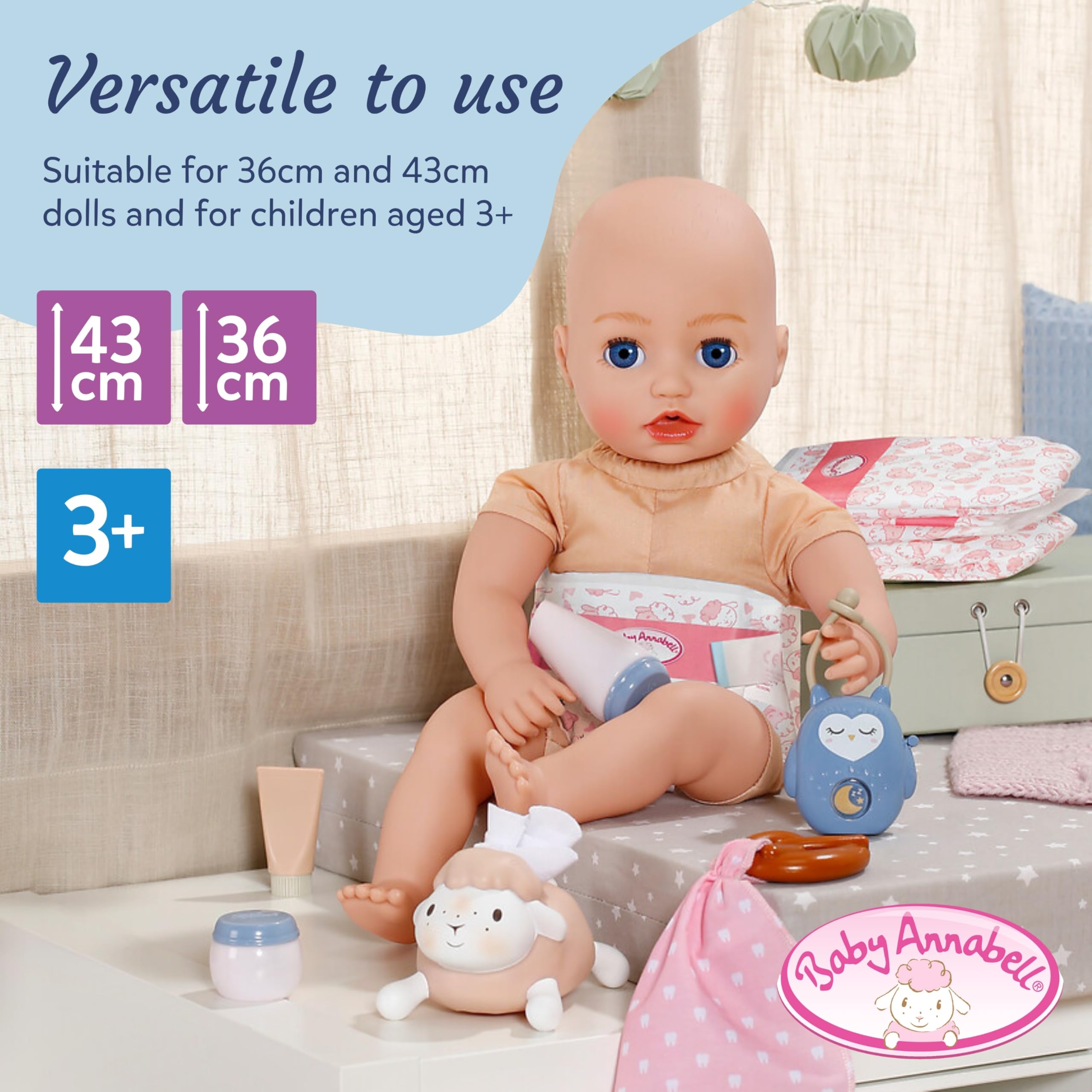 Baby Annabell Baby Care Set - 7-Piece Doll Accessories Playset for 36cm & 43cm Dolls 9