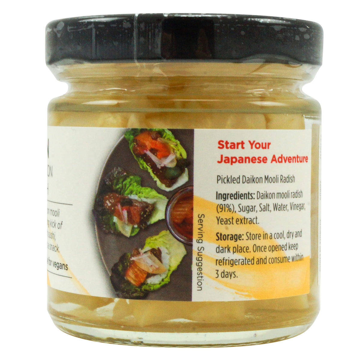 Yutaka Takuan Pickled Daikon Mooli Radish - 110g, Pack of 6