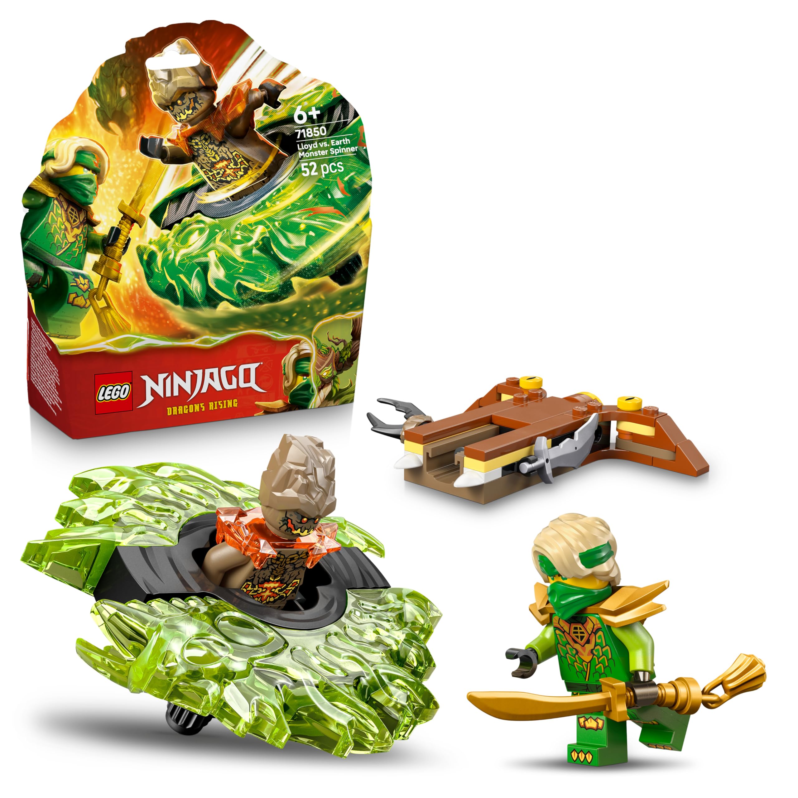 LEGO NINJAGO 71850 Lloyd vs. Earth Monster Spinner Building Set | Ages 6+