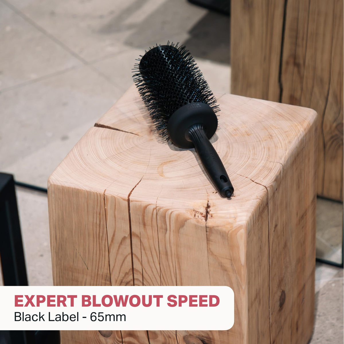 Olivia Garden Expert Blowout Speed Black Label Round Brush - 65 mm, Matt Black