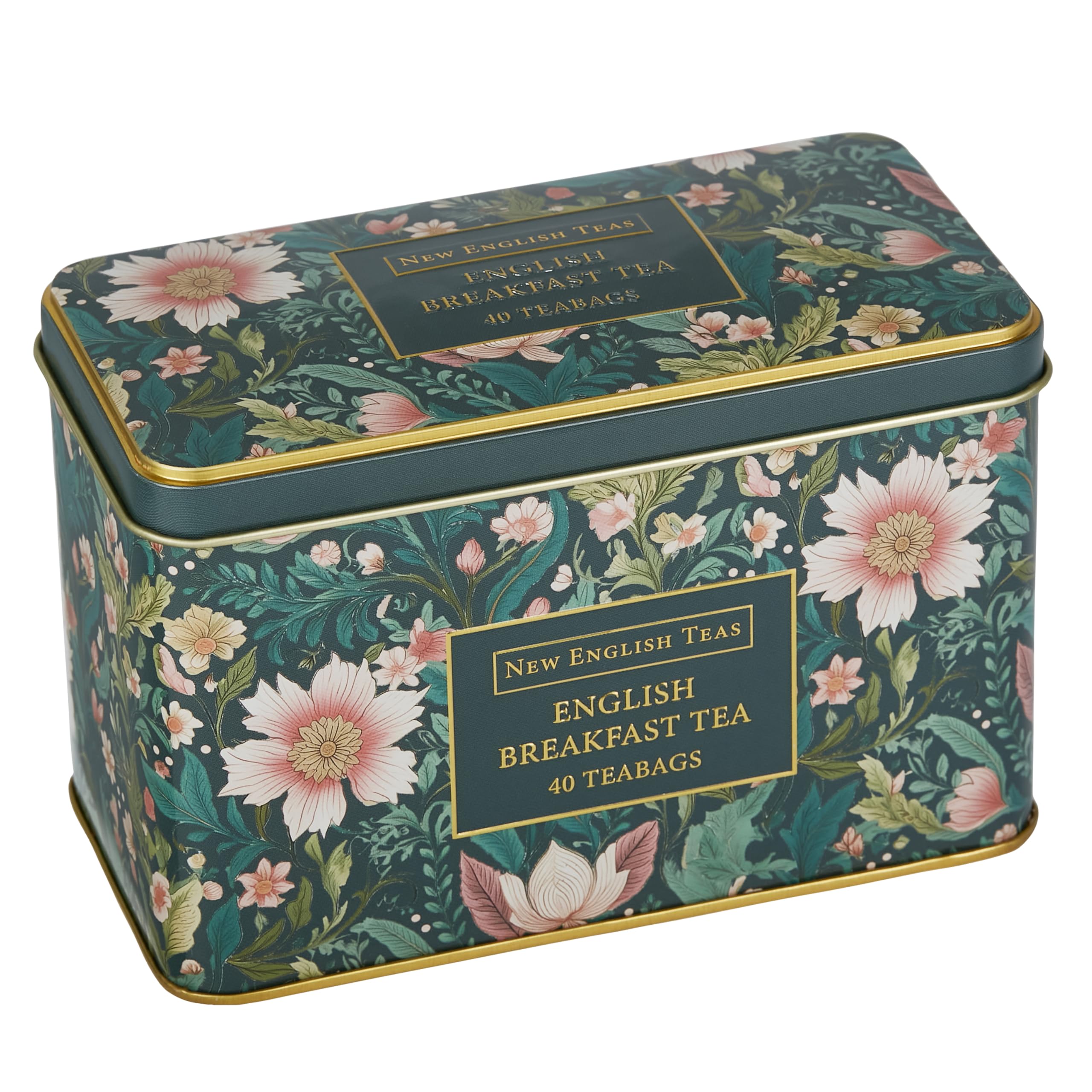 New English Teas Victorian Garden Tea Tin with 40 English Breakfast Teabags 2