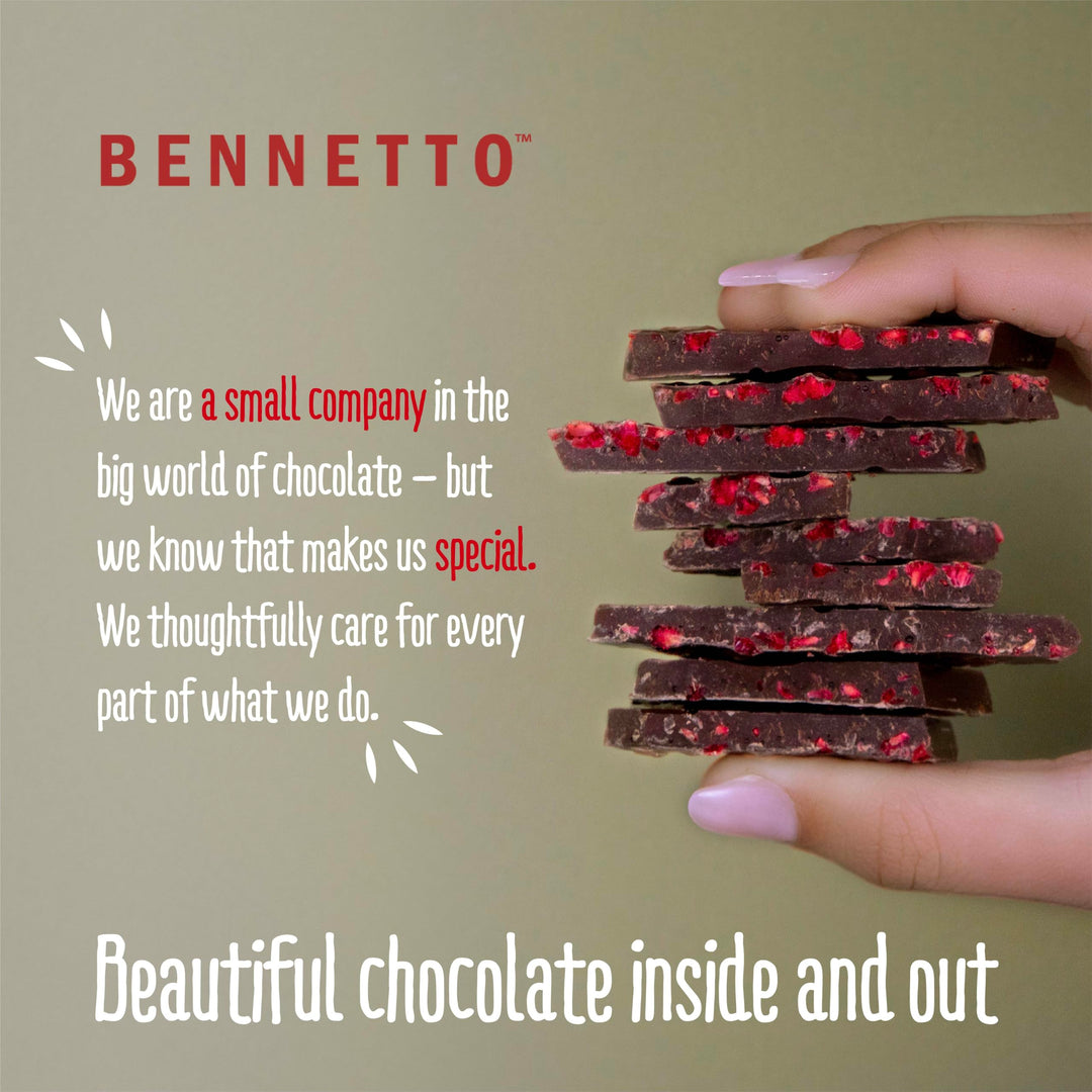 Bennetto 82% Super Dark Organic Chocolate Bar - Single Origin Ecuadorian Cocoa, Vegan & Gluten-Free