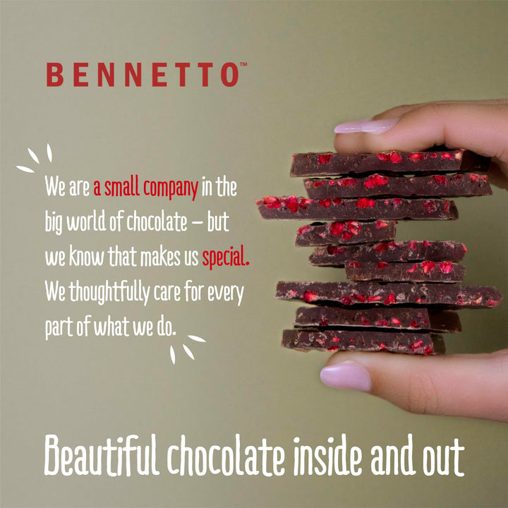 Bennetto 82% Super Dark Organic Chocolate Bar - Single Origin Ecuadorian Cocoa, Vegan & Gluten-Free