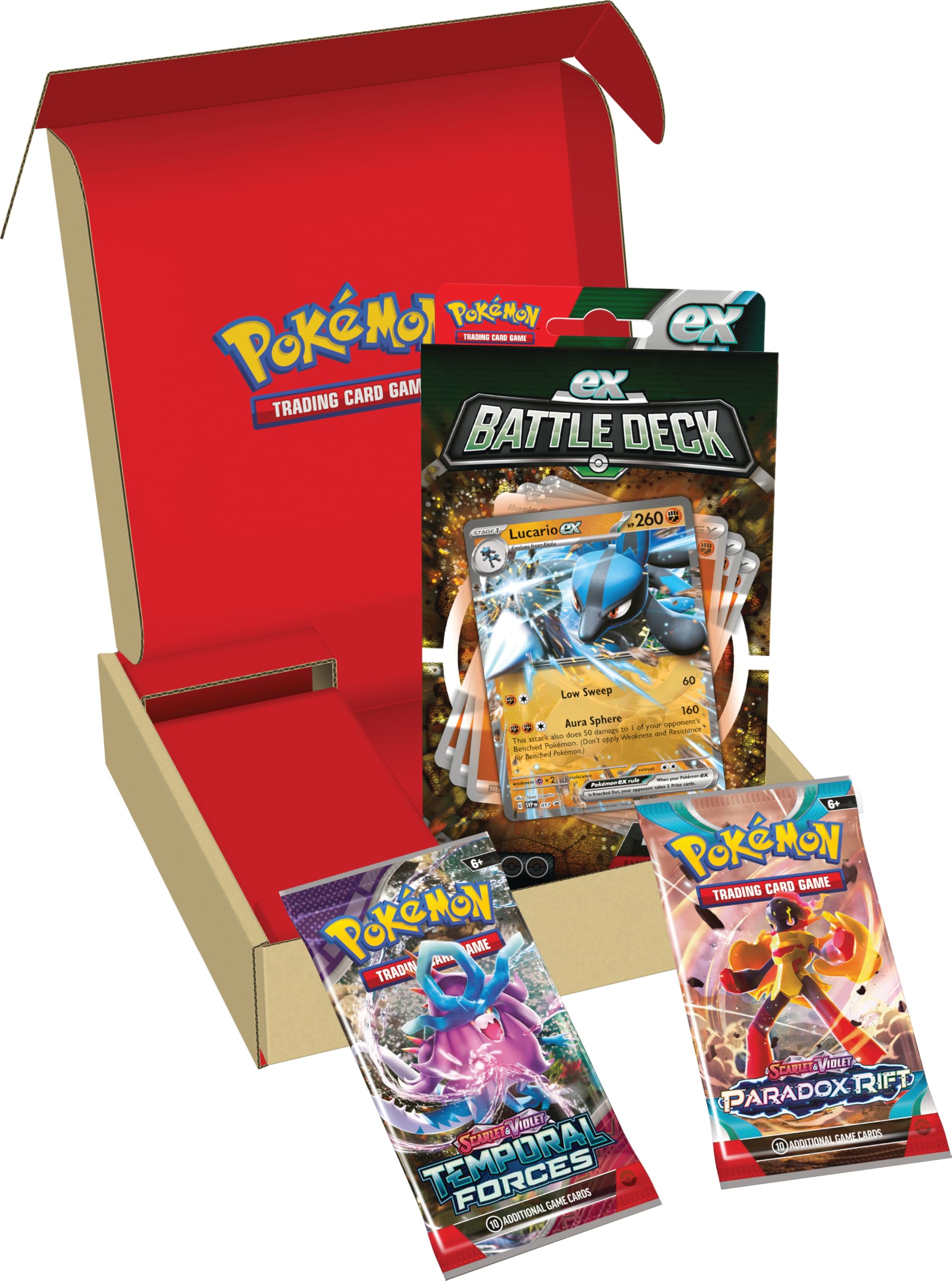 Pokémon Lucario ex Battle Deck & 2 Booster Bundle | Ready-to-Play 60-Card Deck | Ages 6+ 1