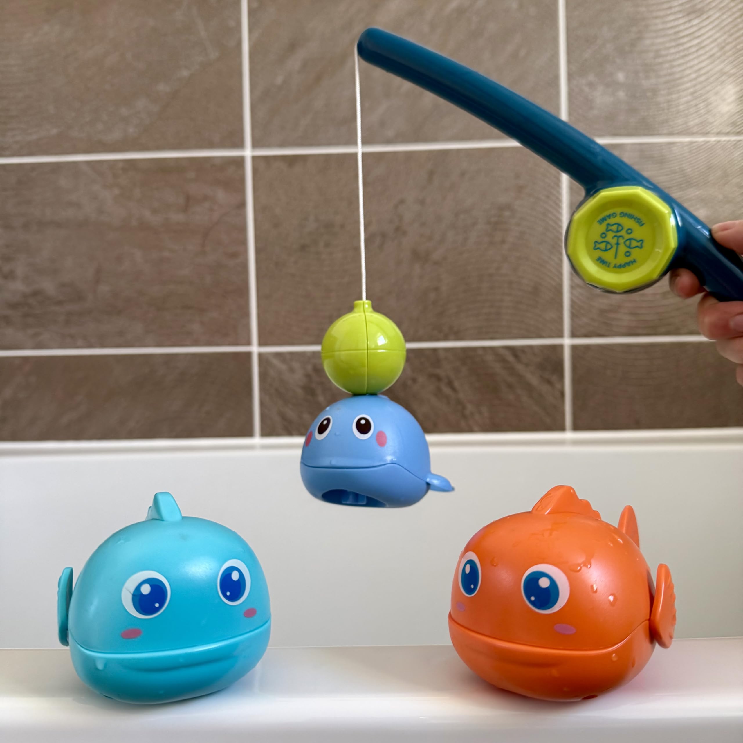 Bath Pop Magnetic Catch A Fishy Set - Floating Magnetic Fishing Game | 3 Wiggling Fish | Ages 3+ 9